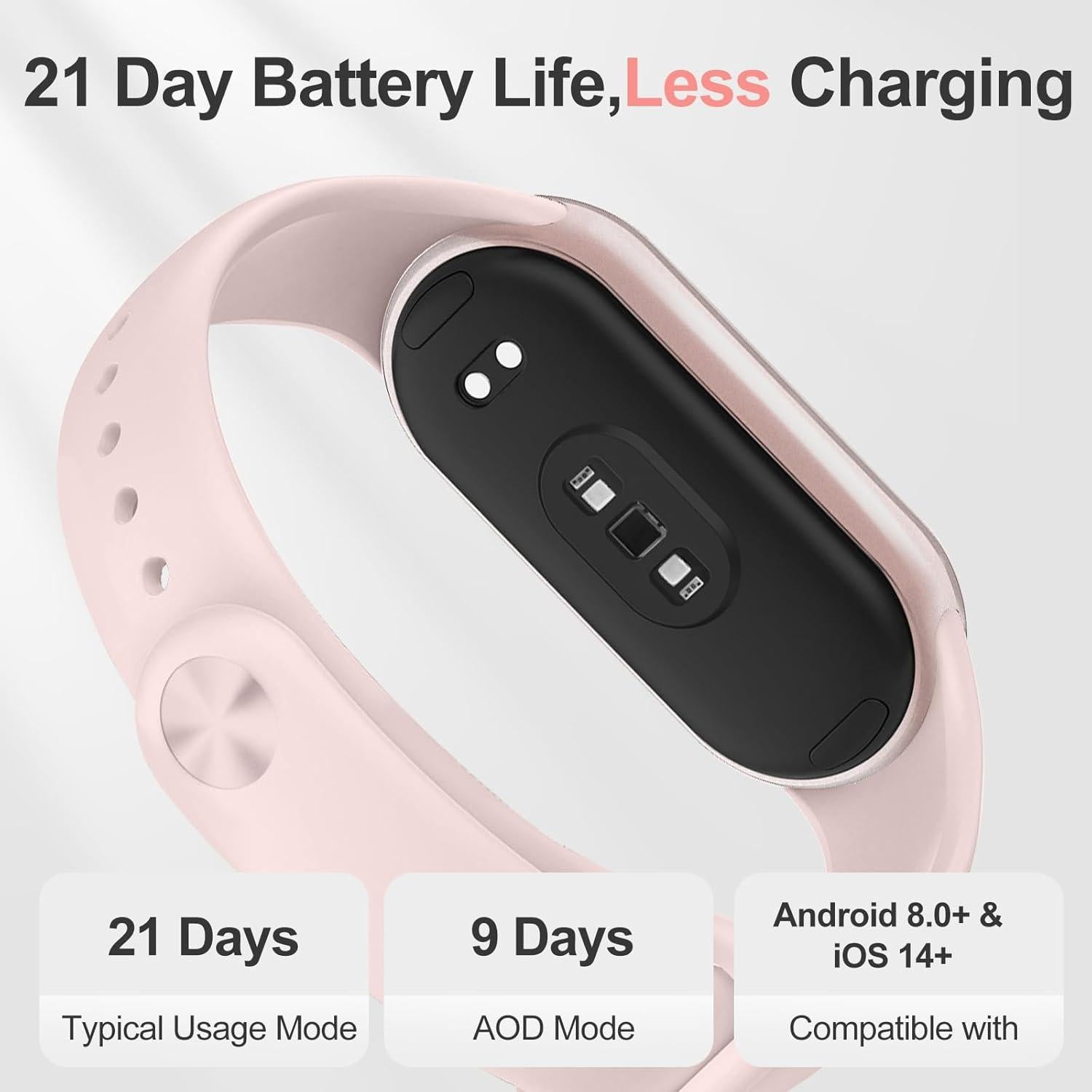 Xiaomi Mi Smart Band 10 - 1.72" AMOLED, 21 Días Batería, Rosa