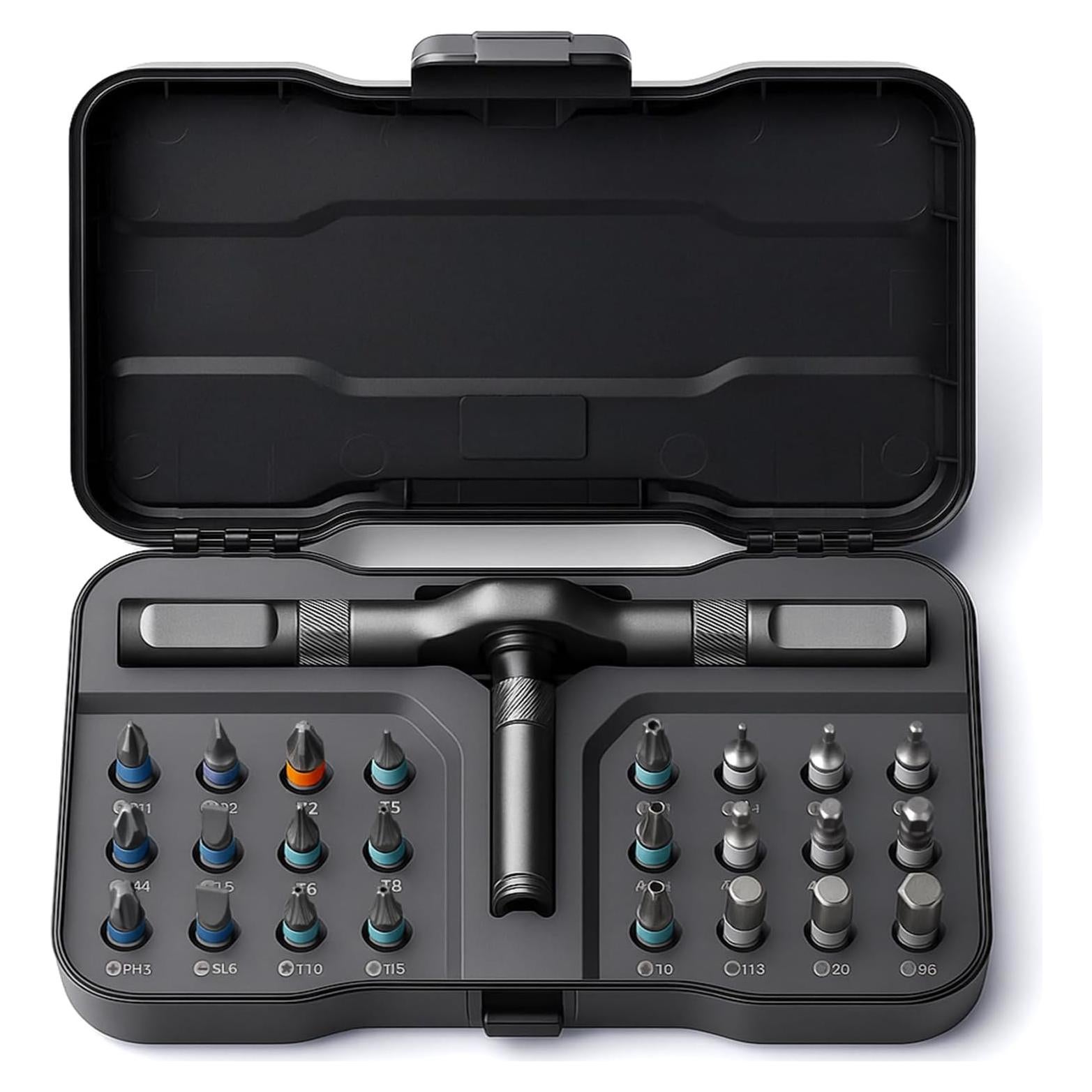 Juego de destornilladores de trinquete VMAN RS1, 24 en 1, magnéticos