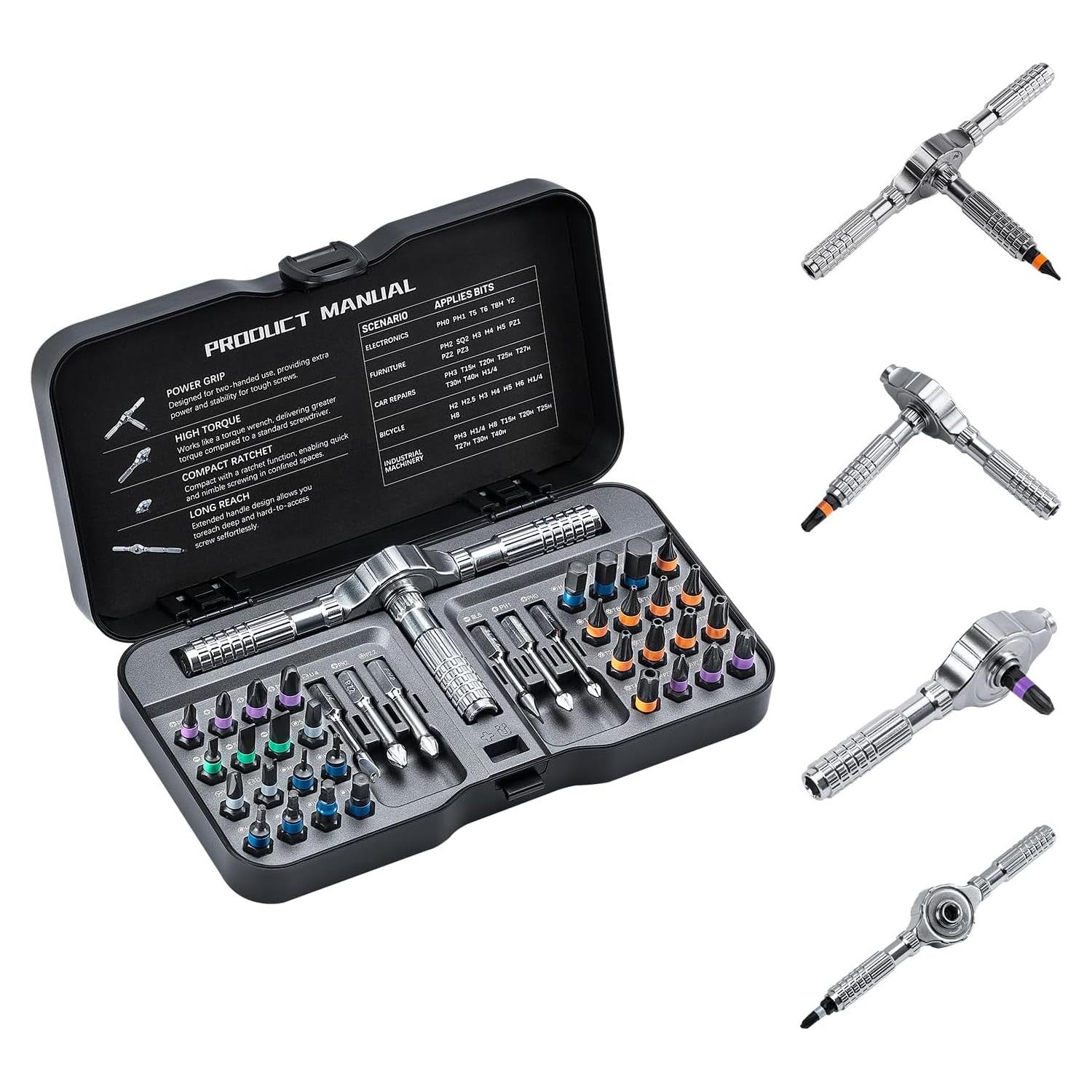 Juego de Destornilladores de Carraca VMAN 40 en 1 con Puntas S2