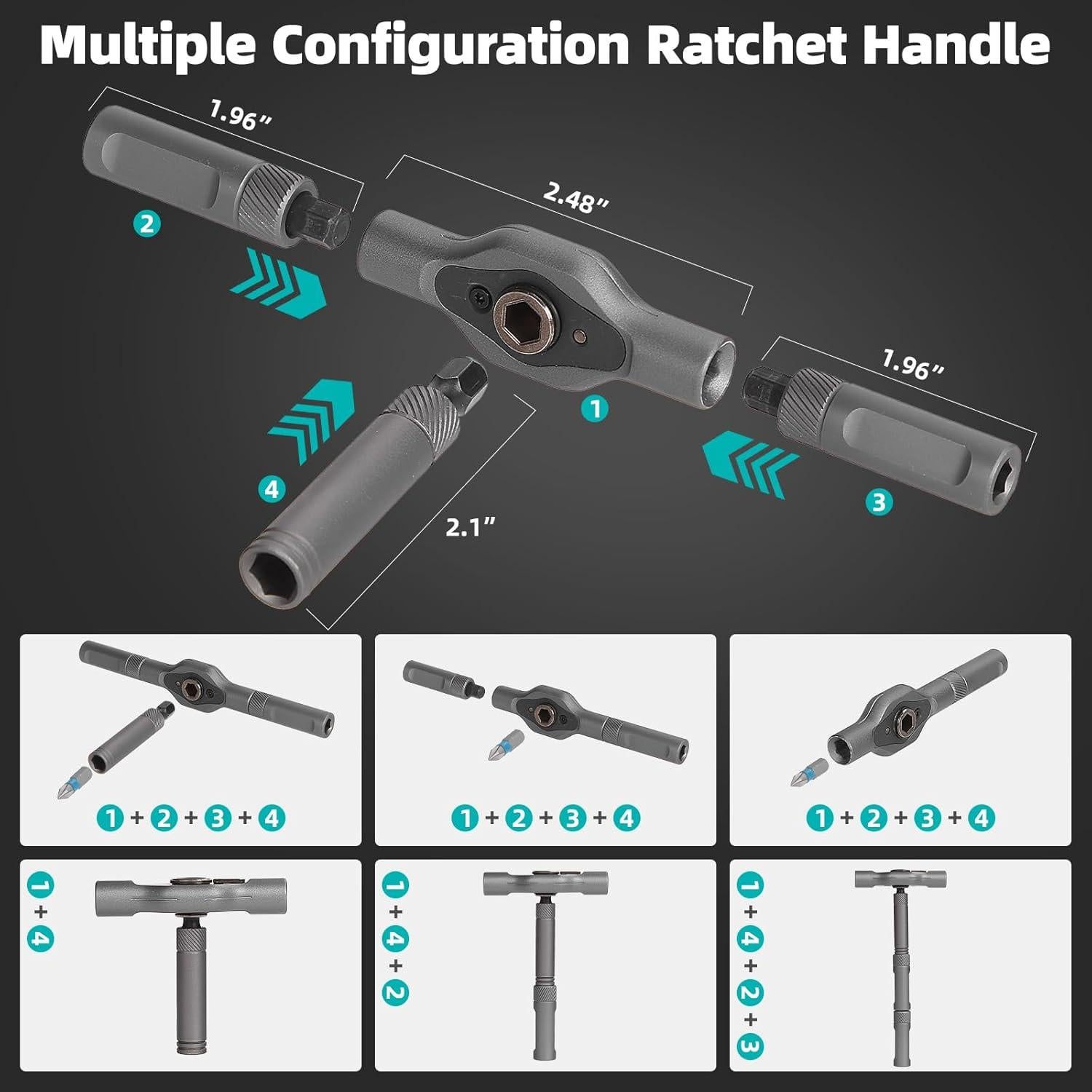 Juego de Destornilladores Magnéticos 24 en 1 USUAUU - Ergonomía y Portabilidad