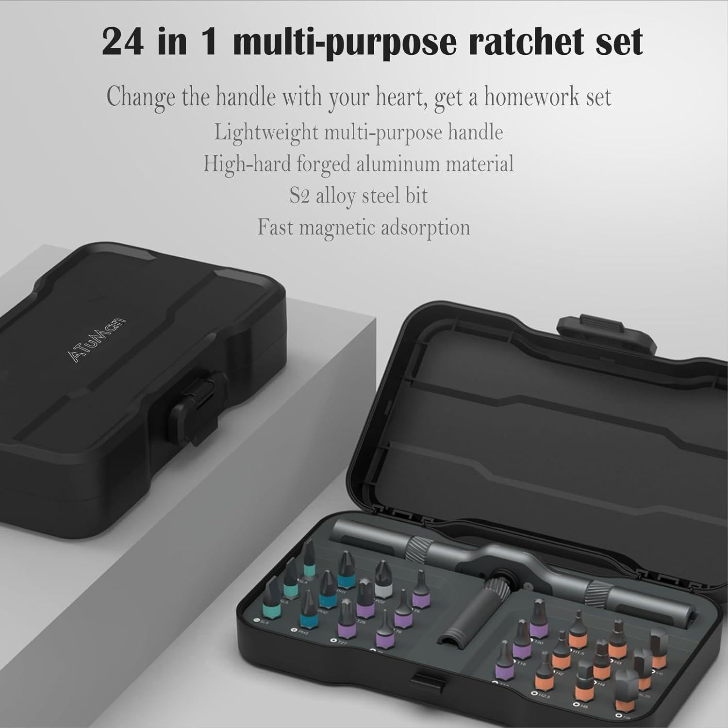 Juego de Destornilladores Magnéticos 24 en 1 Asnish DIY