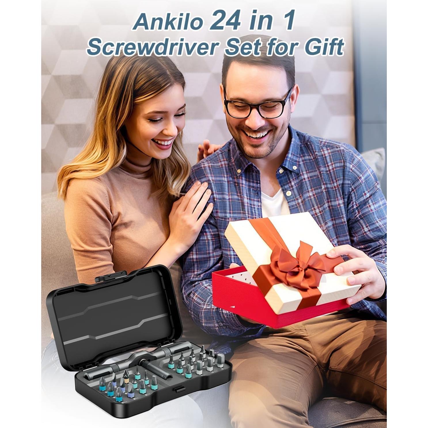 Juego de Destornilladores de Carraca 24 en 1 Ankilo con Estuche