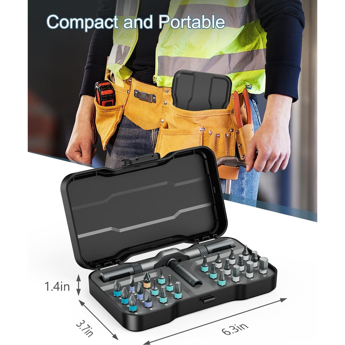 Juego de Destornilladores de Carraca 24 en 1 Ankilo con Estuche