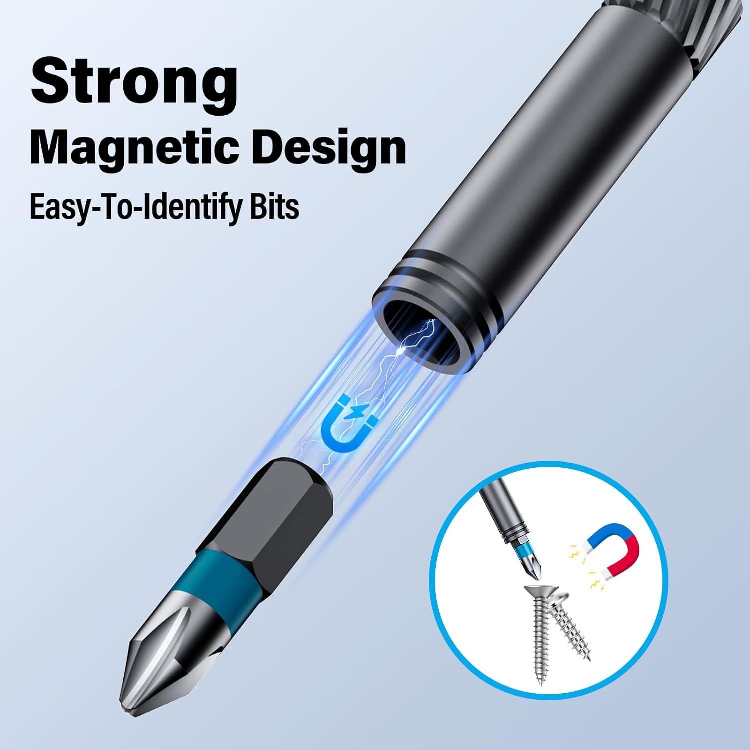 Juego de Destornilladores Magnéticos 24 en 1 TEOUKB con Mango en T