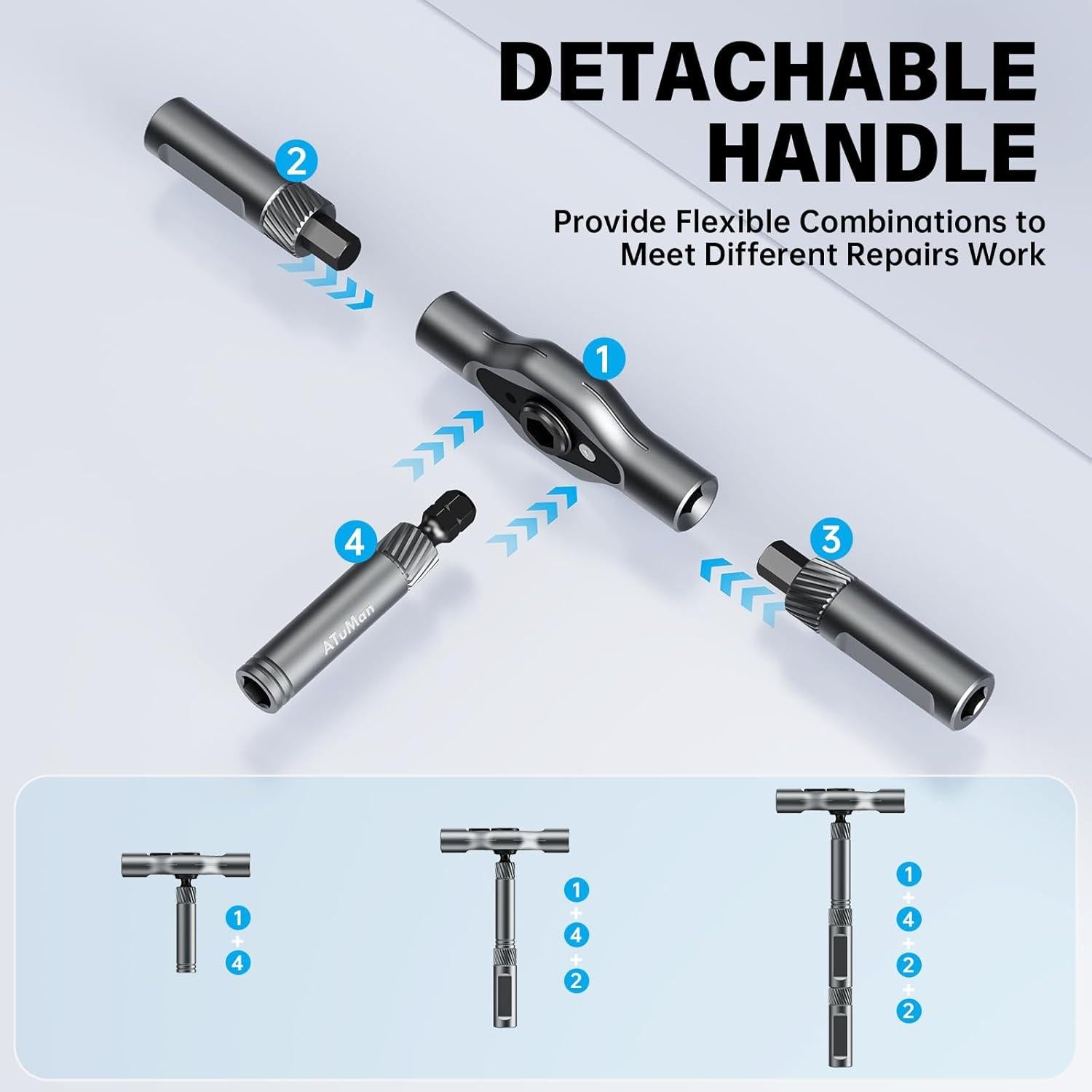 Juego de Destornilladores Magnéticos 24 en 1 TEOUKB con Mango en T