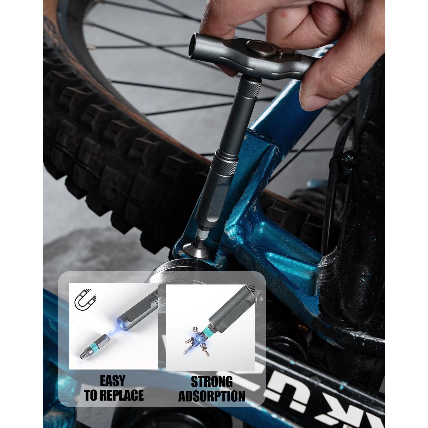 Juego de Destornilladores Magnéticos 24 en 1 TEOUKB con Mango en T