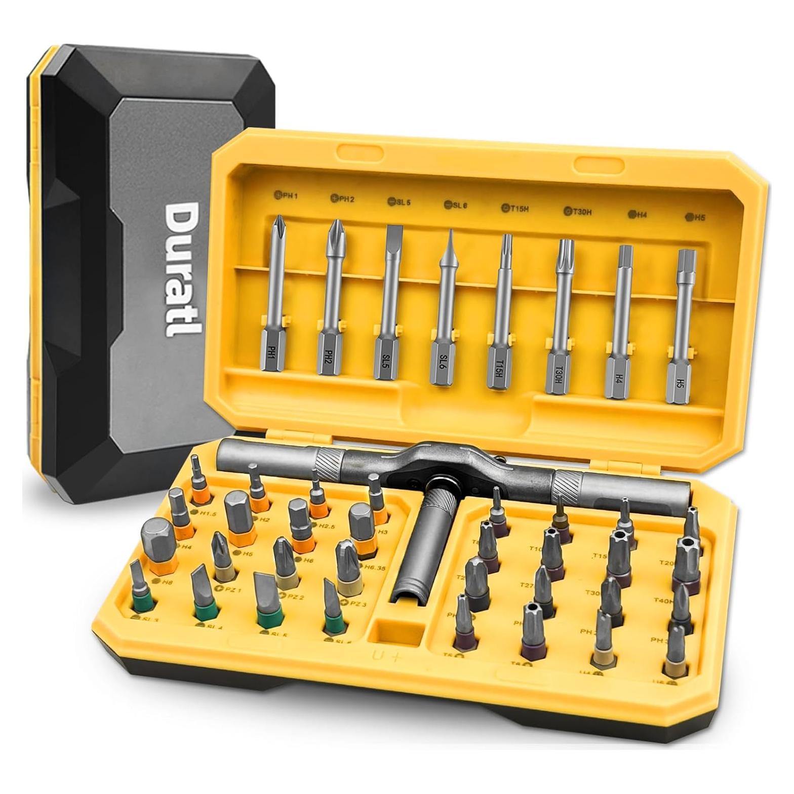 Juego de Destornilladores Magnéticos 42 en 1 Duratl con Carraca