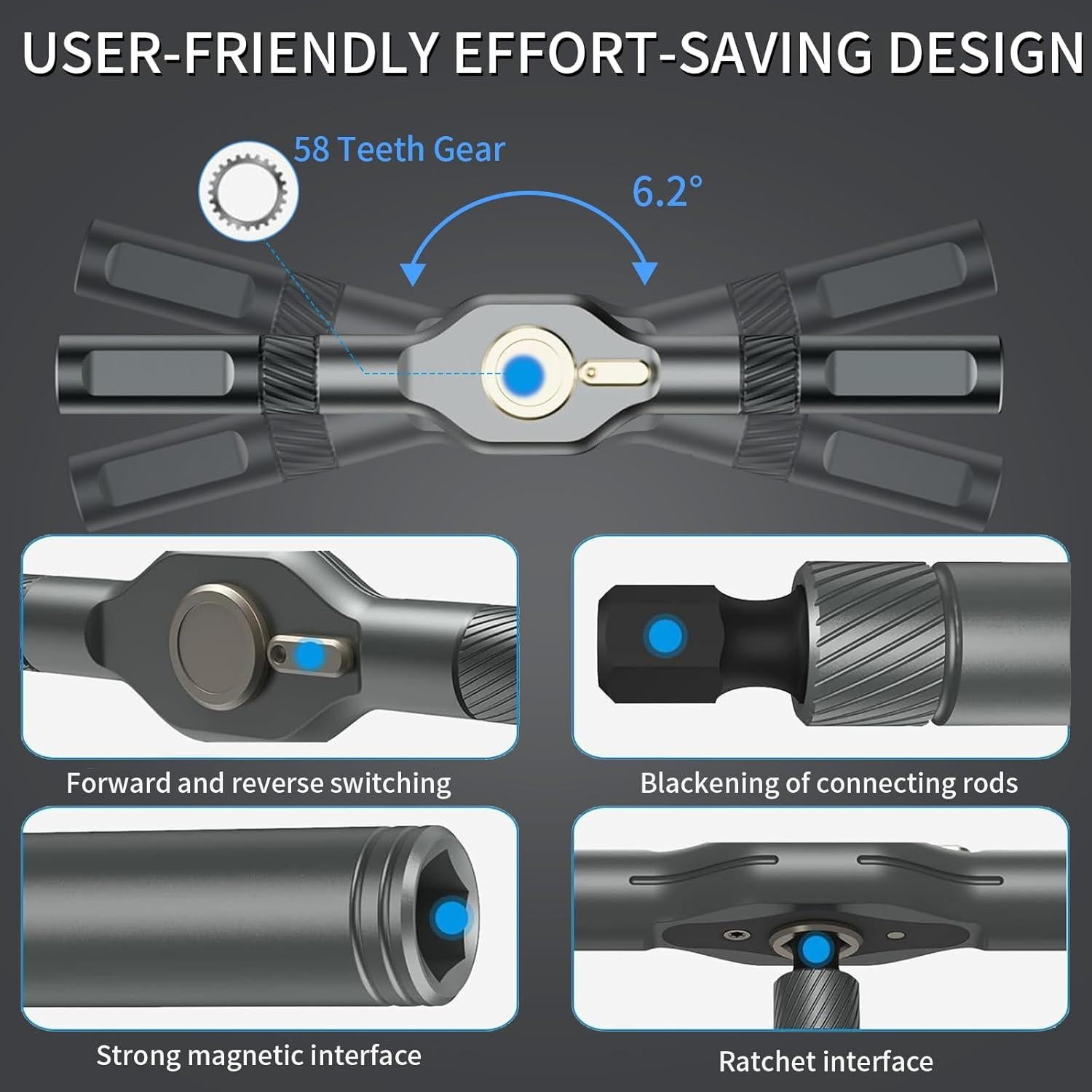 Juego de Destornilladores Magnéticos 24 en 1 TOTITOM - Portátil