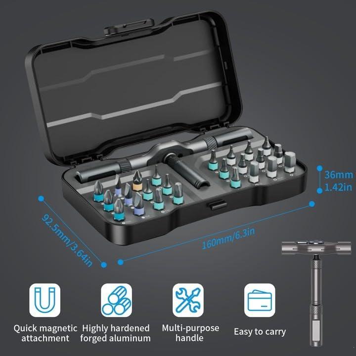 Juego de Destornilladores Magnéticos 24 en 1 TOTITOM - Portátil