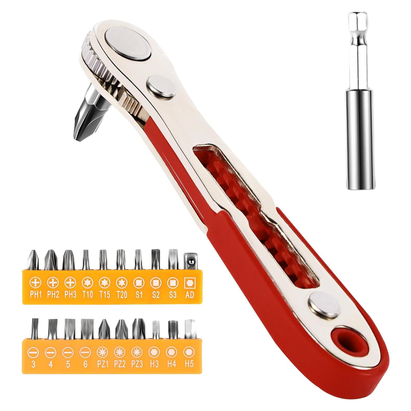 Juego de Destornillador Magnético 22 en 1 Aeiyiqco - Compacto y Reversible