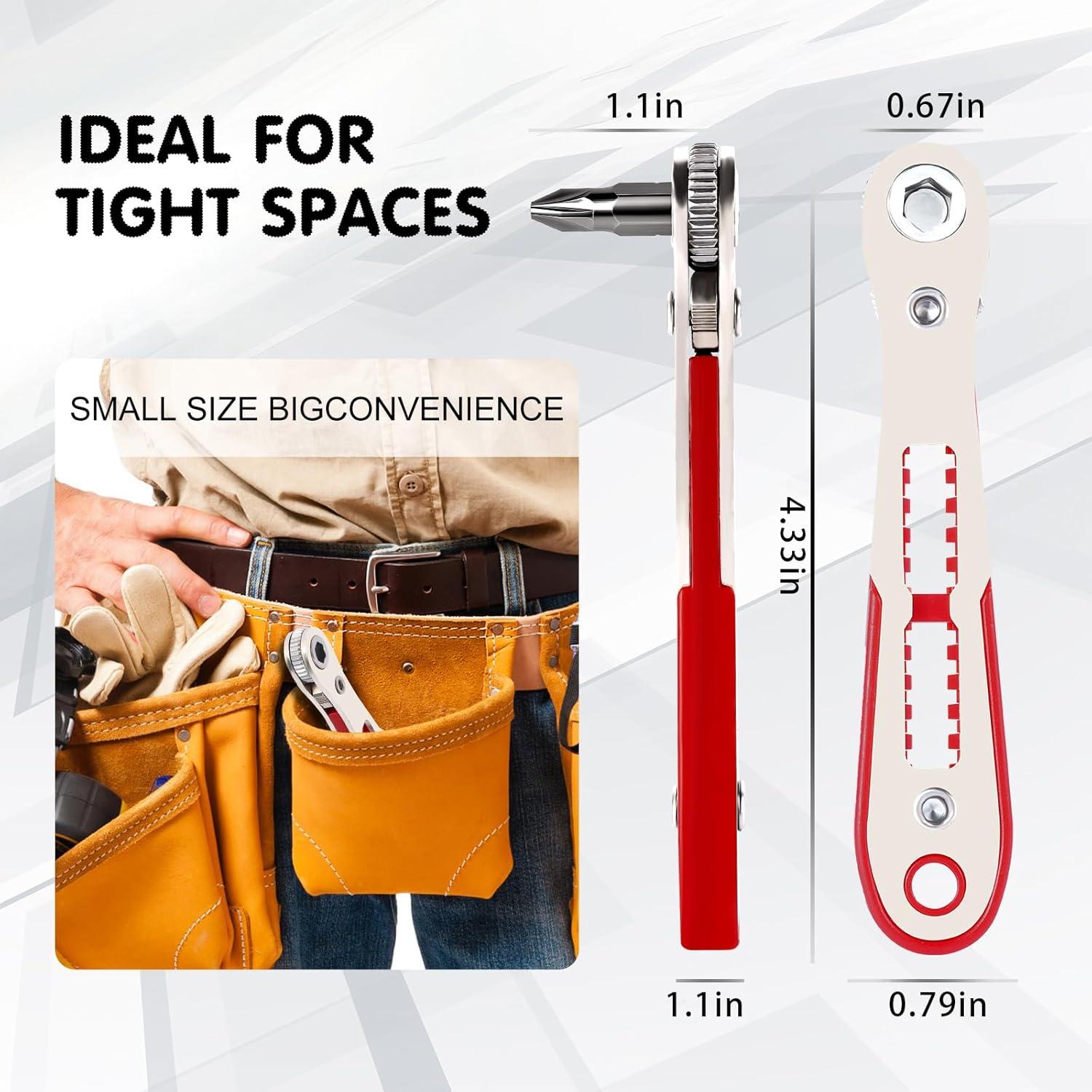 Juego de Destornillador Magnético 22 en 1 Aeiyiqco - Compacto y Reversible