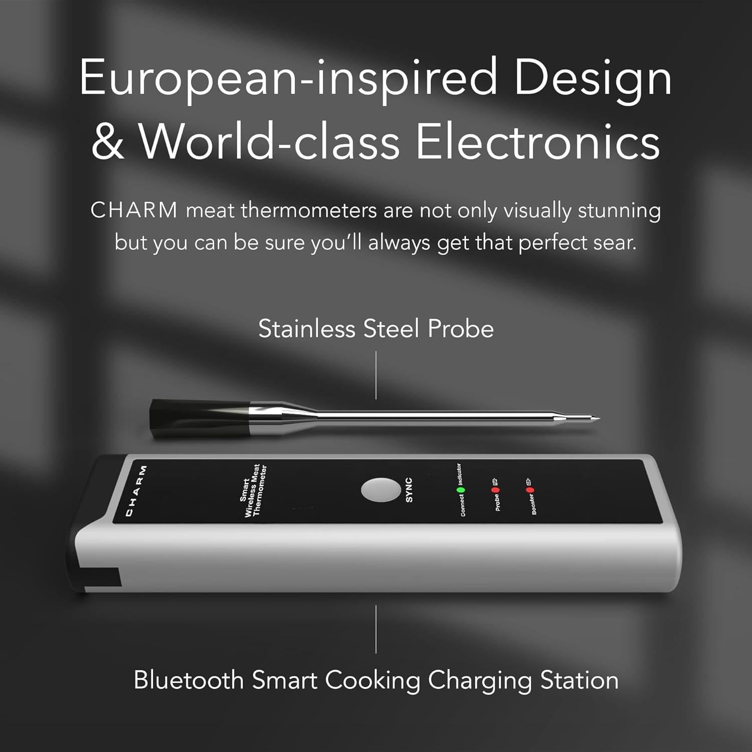 Termómetro de Carne Inalámbrico Charm DT-128 Bluetooth 152.4m