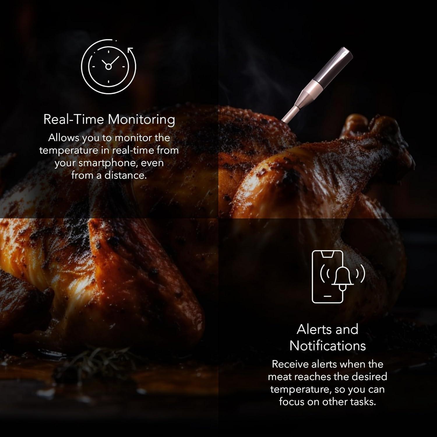 Termómetro de Carne Inalámbrico Charm DT-128 Bluetooth 152.4m