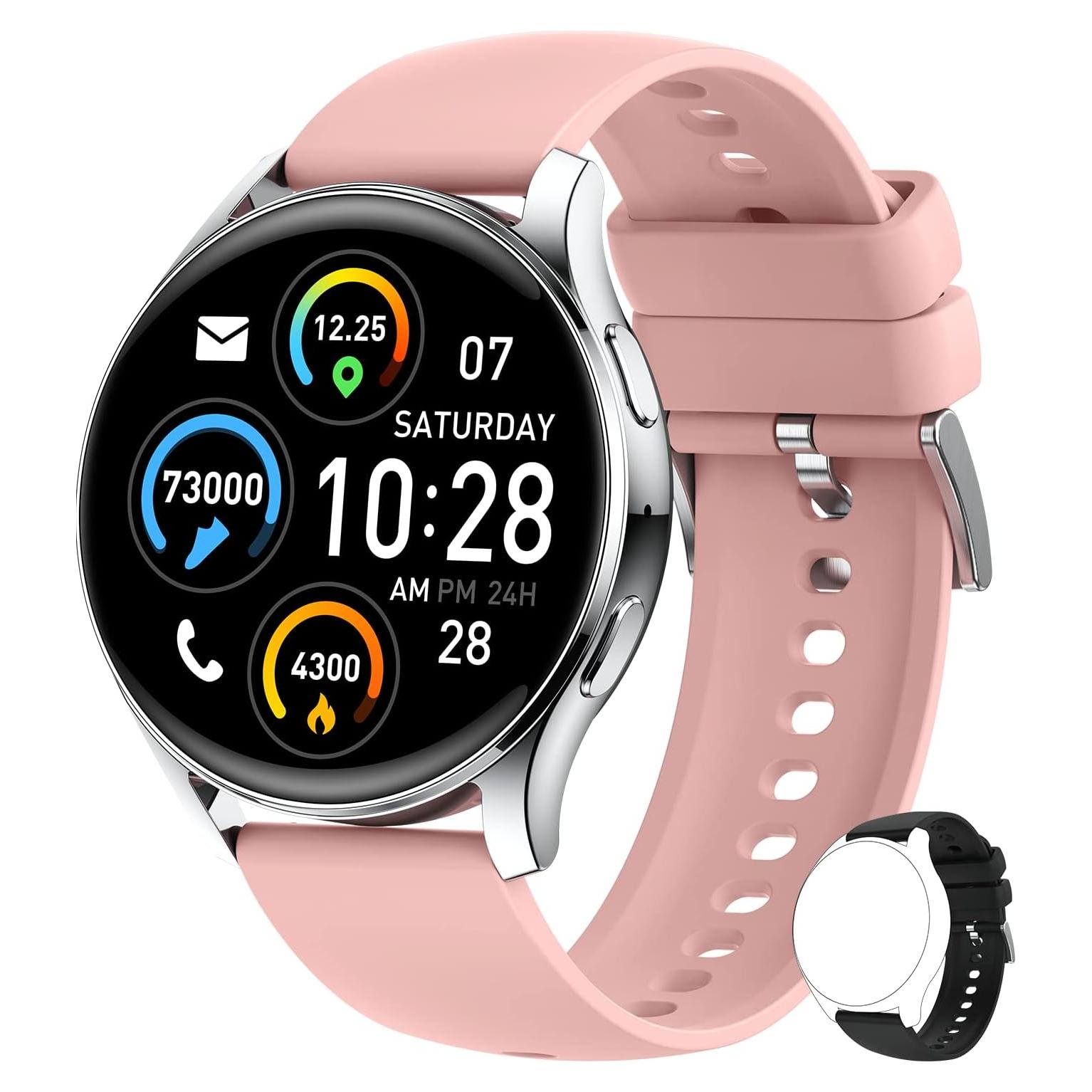 Reloj Inteligente Fitness S37 Rosa - Llamadas, Monitor Cardíaco