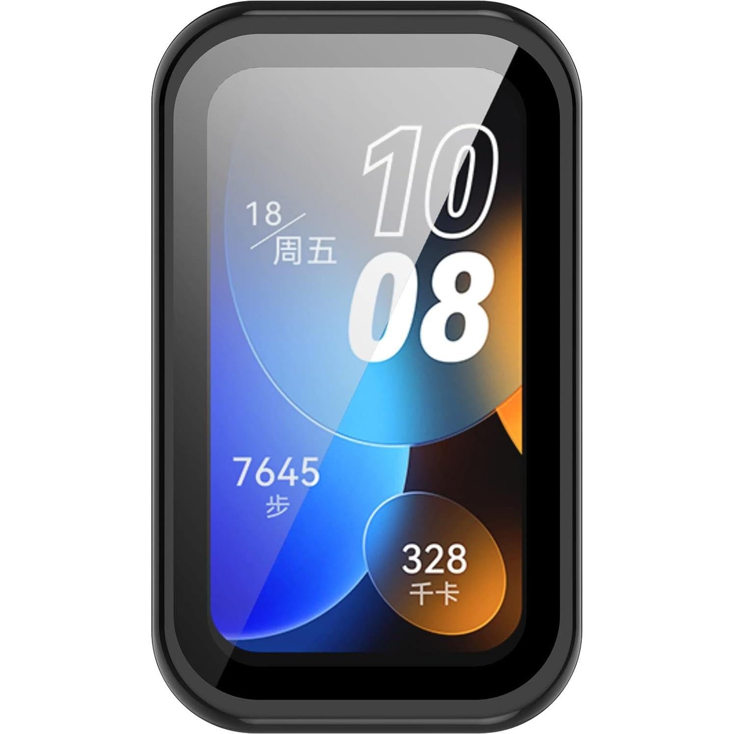 Funda Protectora FitTurn para Huawei Band 10/10 NFC/9/9NFC/8/8NFC - Cristal Templado HD