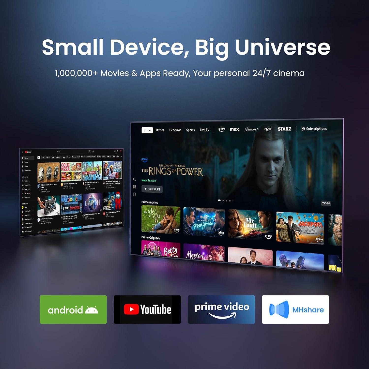 Proyector inteligente Yaber U11 4K con WiFi y Bluetooth