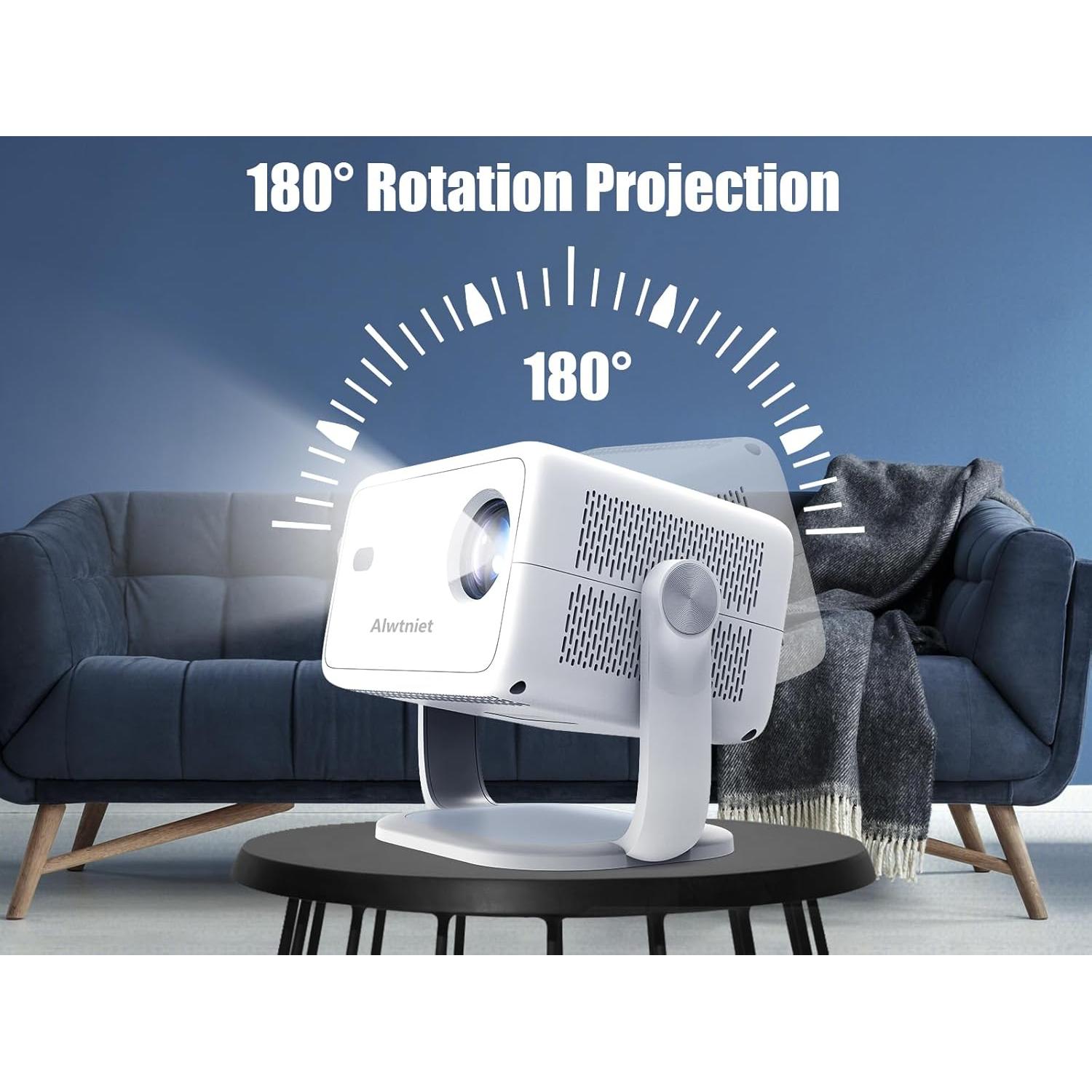 Proyector Inteligente Alwtniet 4K 400 ANSI Wifi Bluetooth 1080P