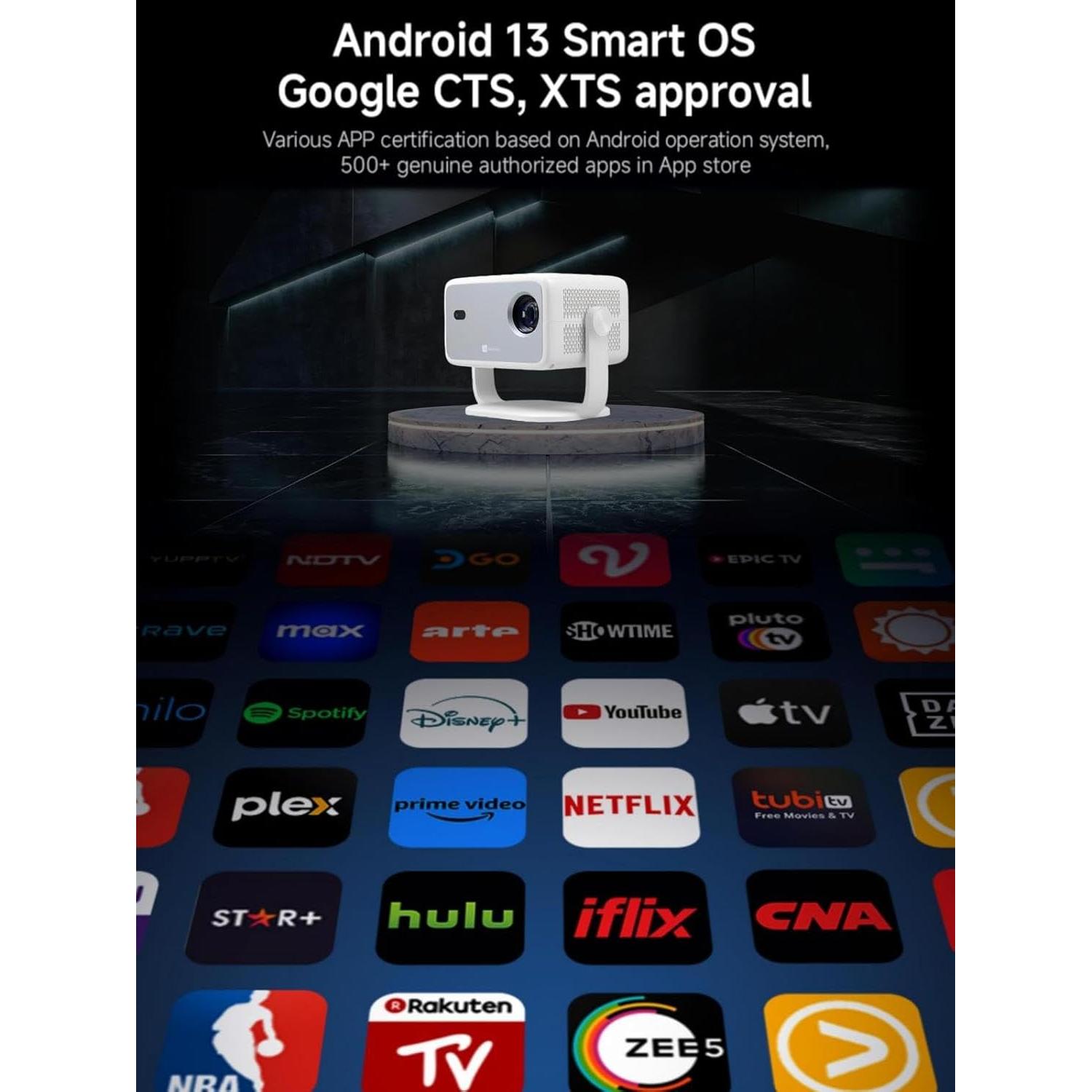 Proyector Mini 4K Amornee Vision 1 con WiFi y Bluetooth 1080P