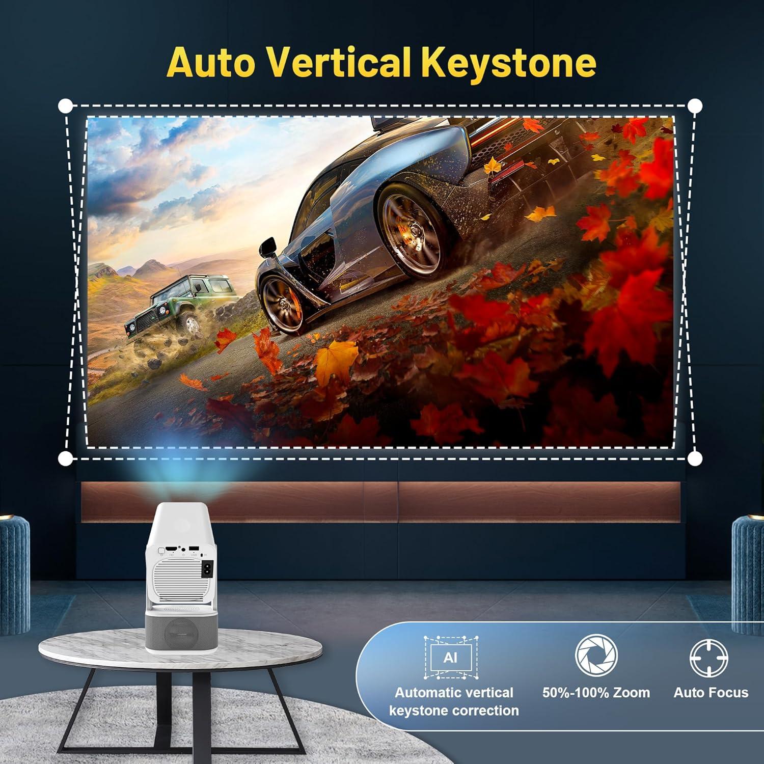 Mini Proyector ILEBYGO 4K 1080P WiFi Bluetooth Portátil