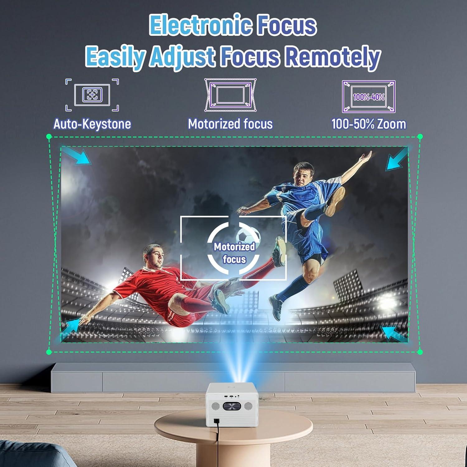 Proyector Maypug P7 1080P 600 Lúmenes WiFi Bluetooth Corto Alcance