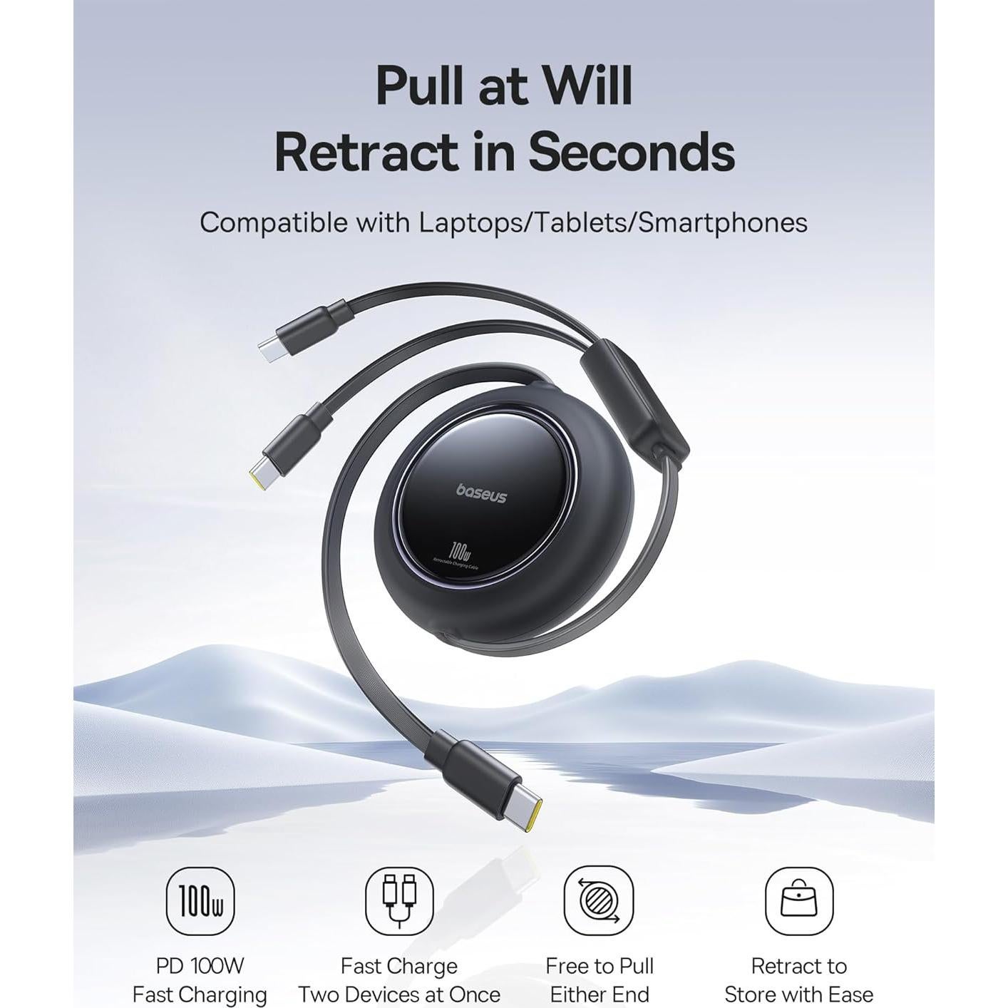 Baseus Estación de Acoplamiento 11 en 1 USB-C 100W y Cable Carga Rápida