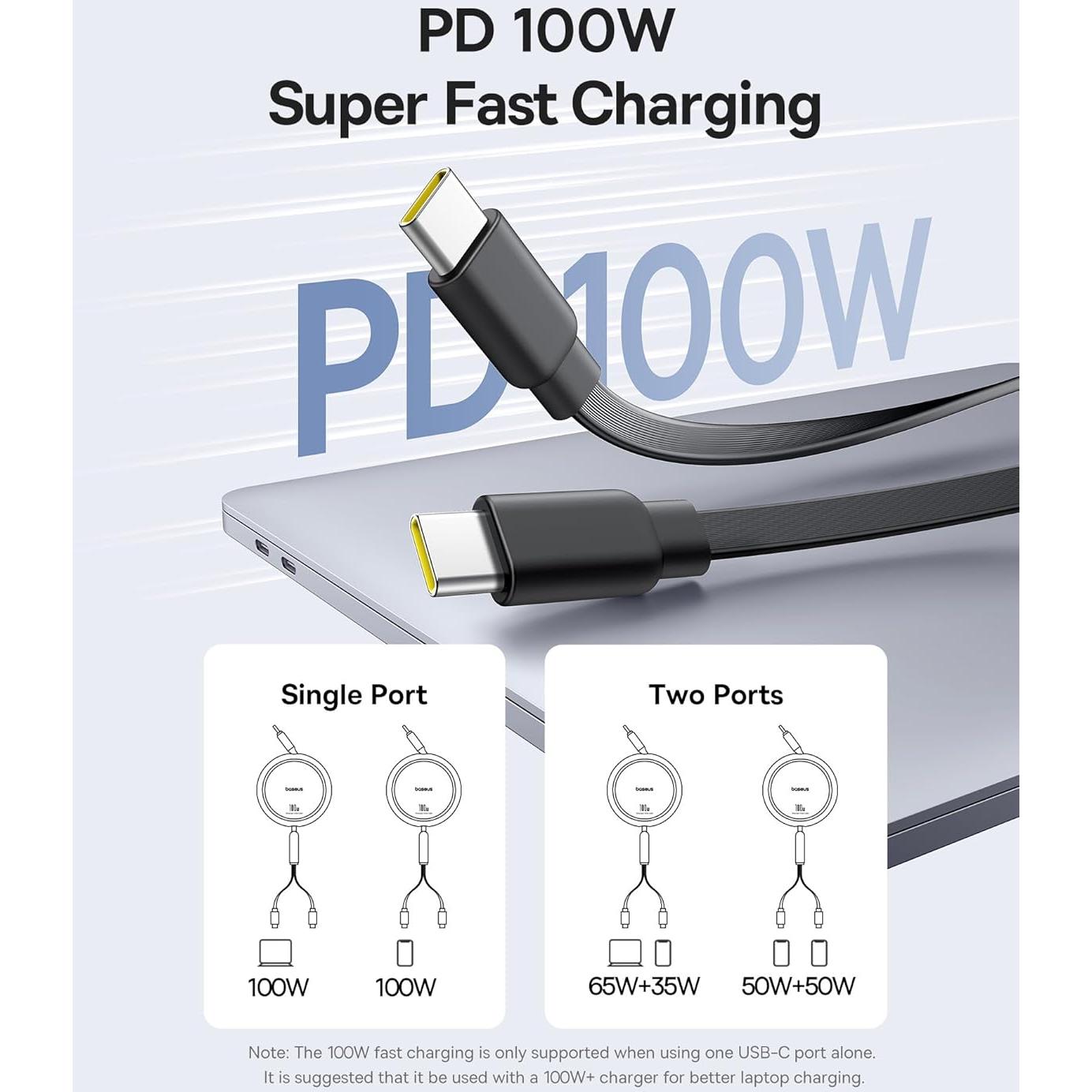 Baseus Estación de Acoplamiento 11 en 1 USB-C 100W y Cable Carga Rápida