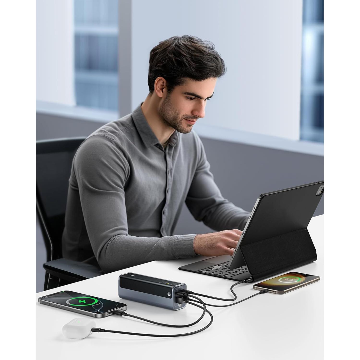 Baseus Banco de Energía 20800mAh 145W con Estación de Acoplamiento USB-C