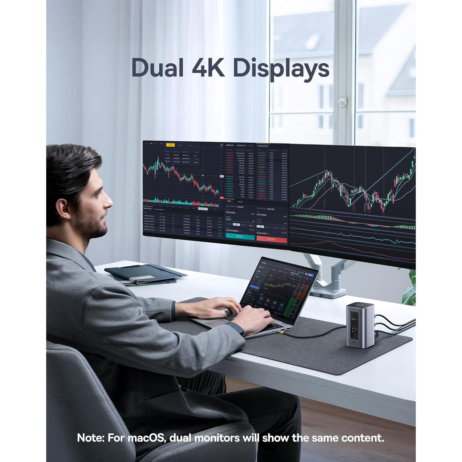 Baseus Estación de Acoplamiento 12 en 1 30000mAh 65W USB-C