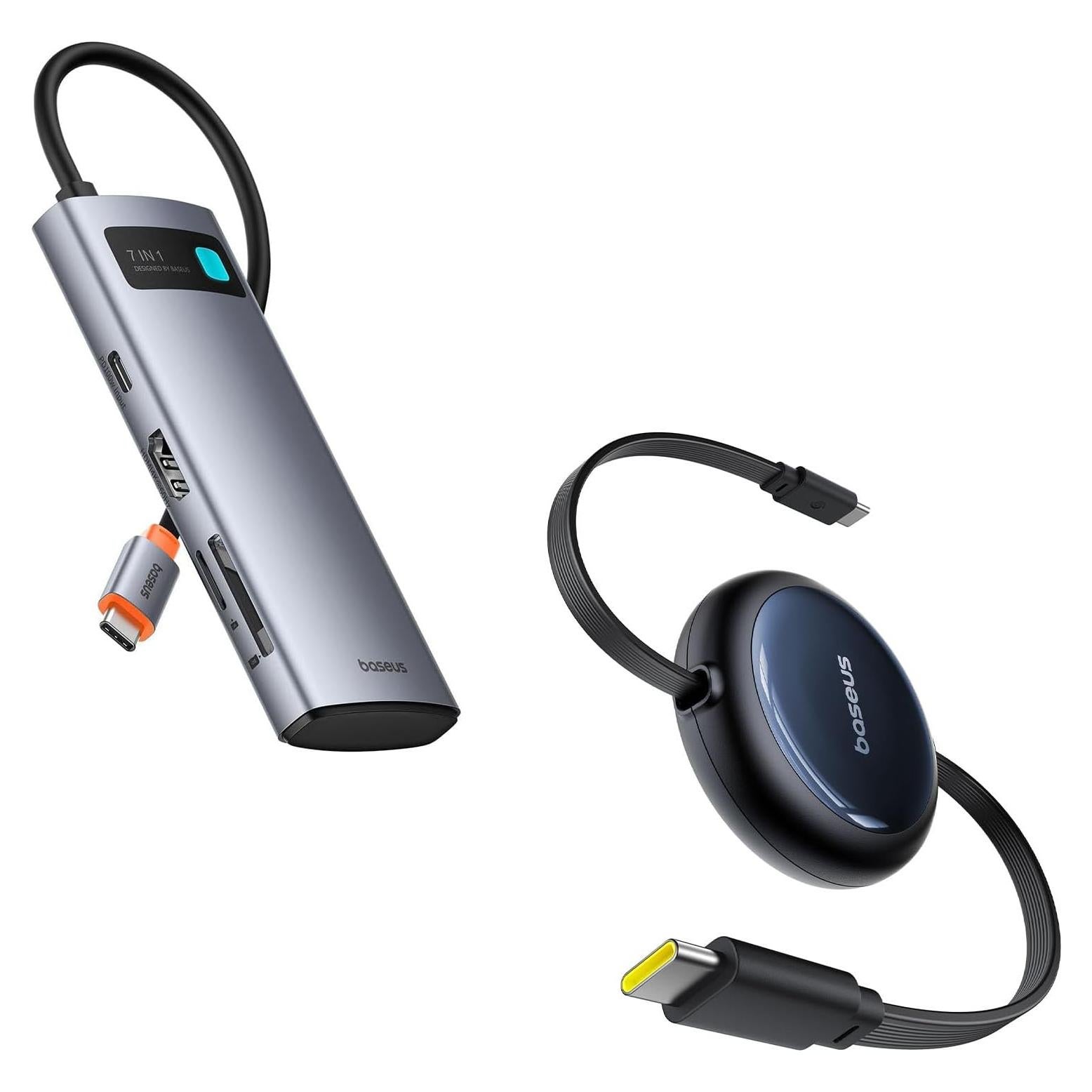 Adaptador USB C a HDMI Baseus 4K 7 en 1 con Cable 1.5m