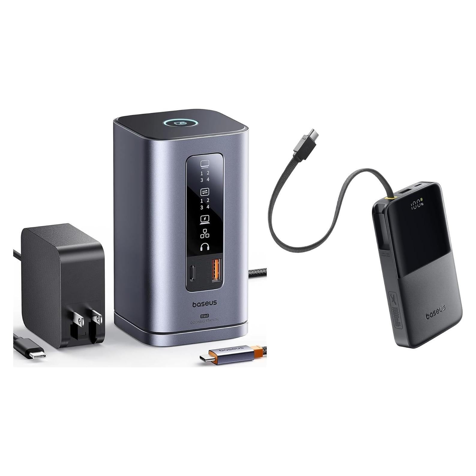 Baseus Estación de Acoplamiento 11 en 1 y Batería 10000mAh 22.5W