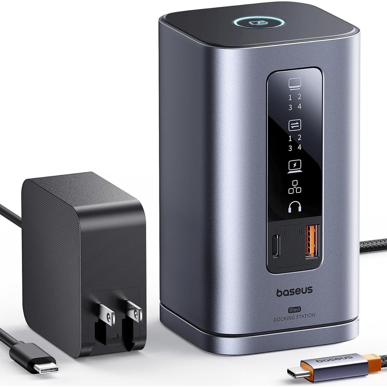 Baseus Estación de Acoplamiento 11 en 1 y Batería 10000mAh 22.5W