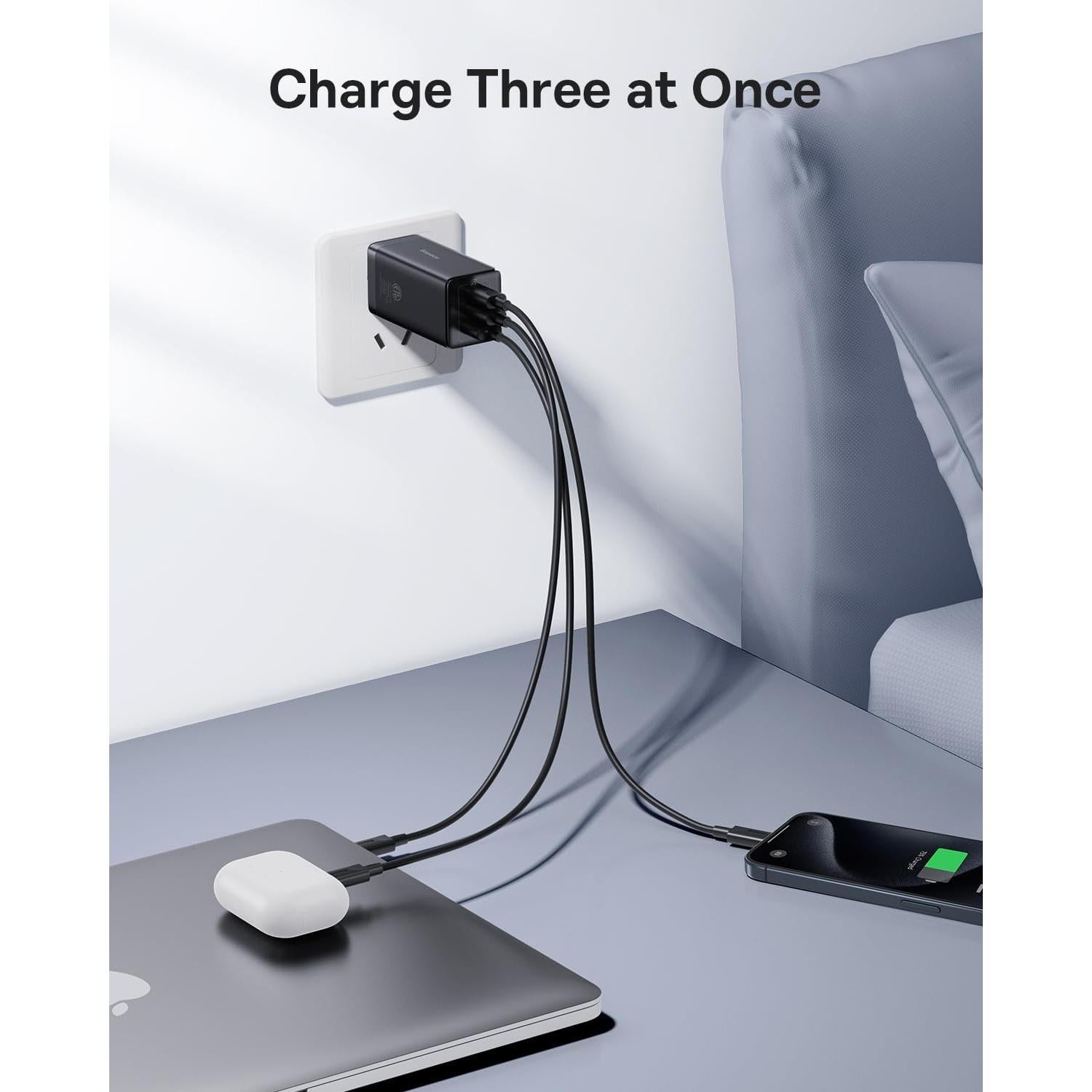 Baseus Hub USB C 9 en 1 con 2 HDMI 4K 120Hz y Cargador 65W