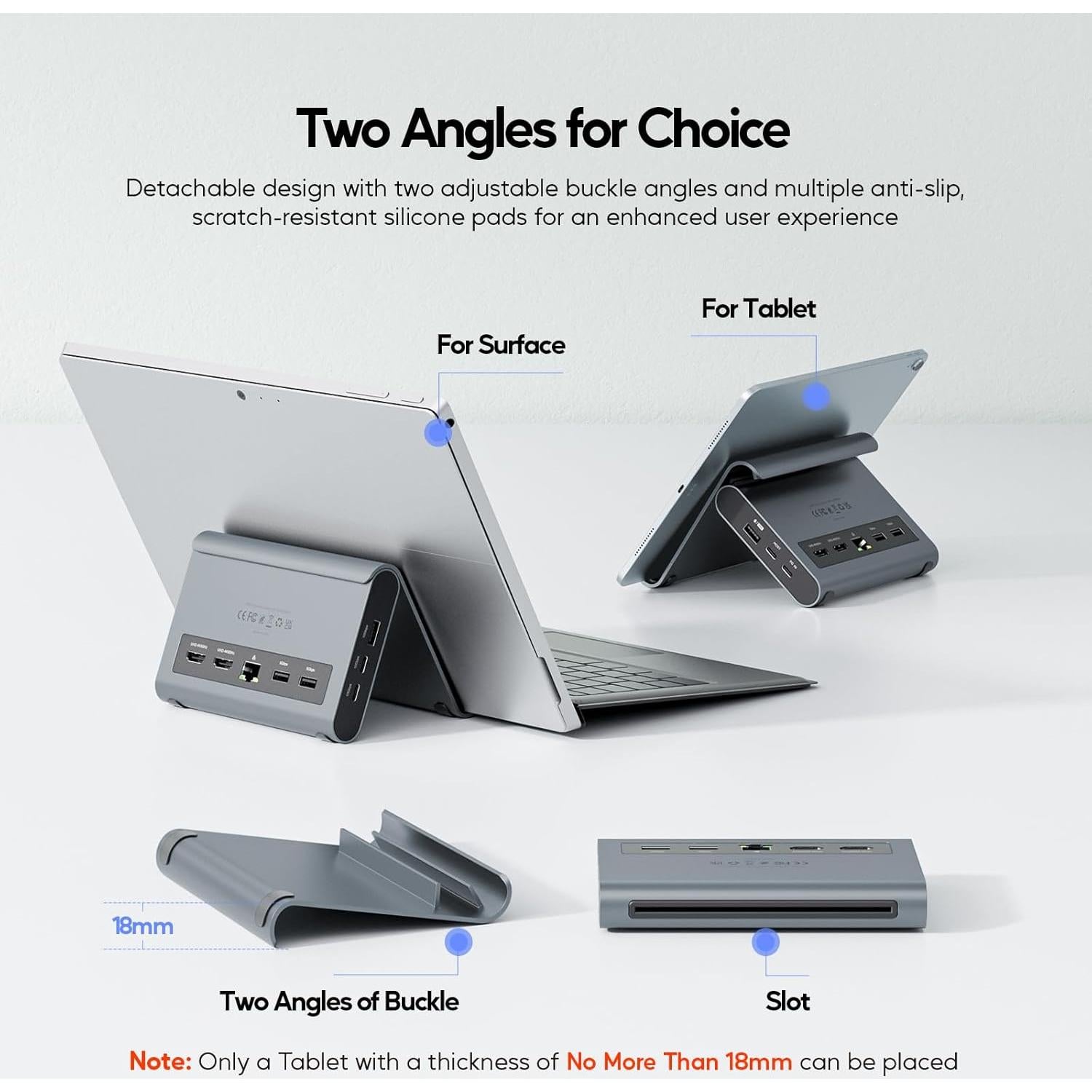 Estación de Acoplamiento USB C Doble Monitor PULWTOP 4K