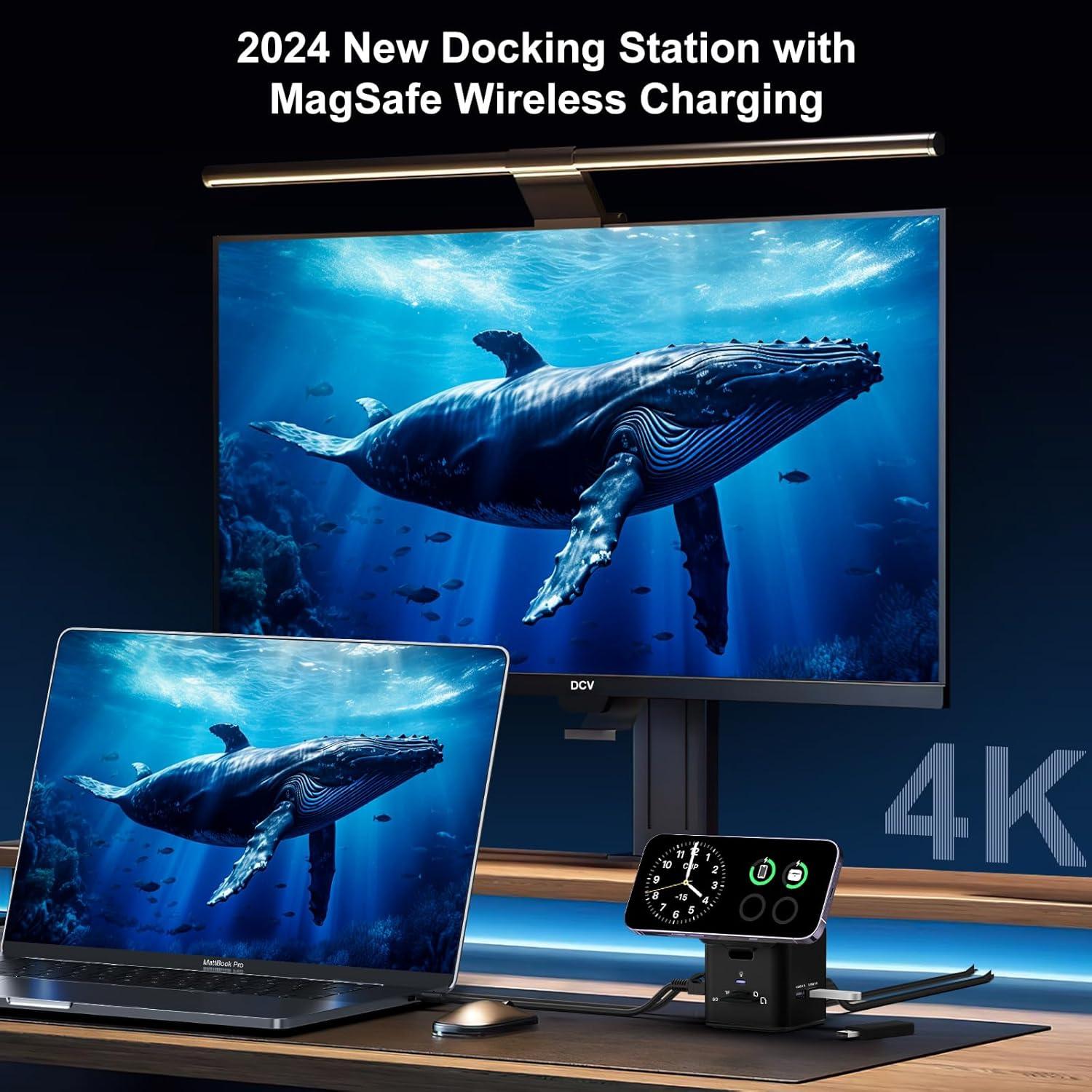 Estación de Acoplamiento USB C DCV 9 en 1 con HDMI 4K y Ethernet