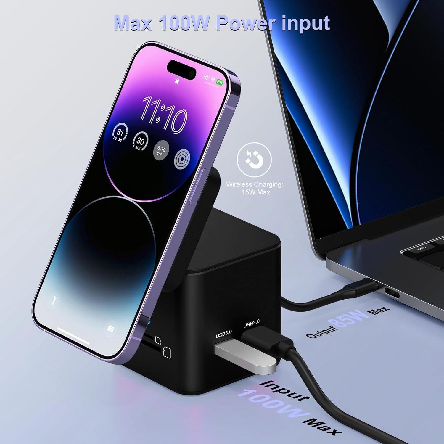 Estación de Acoplamiento USB C DCV 9 en 1 con HDMI 4K y Ethernet