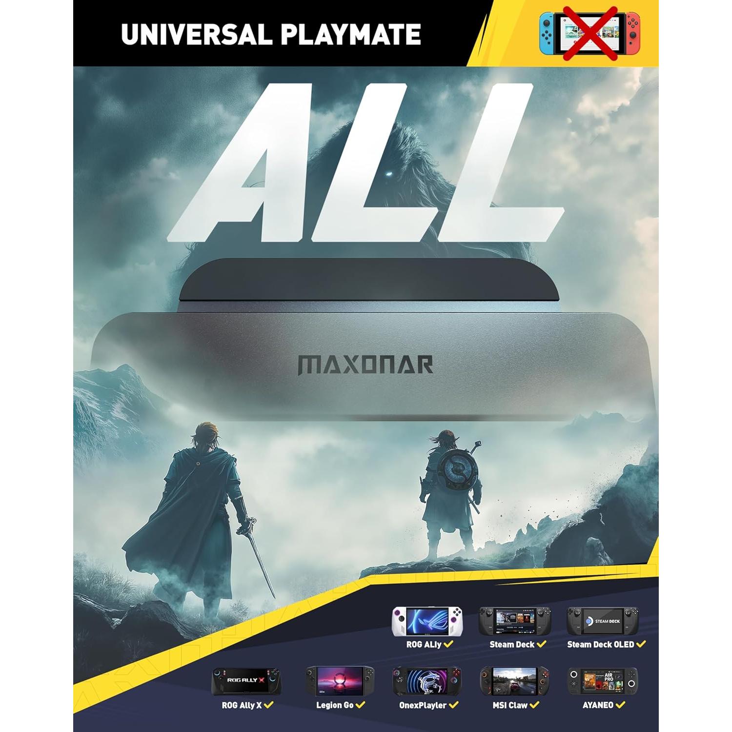 Estación de Acoplamiento 6 en 1 Maxonar para ROG Ally y Steam Deck