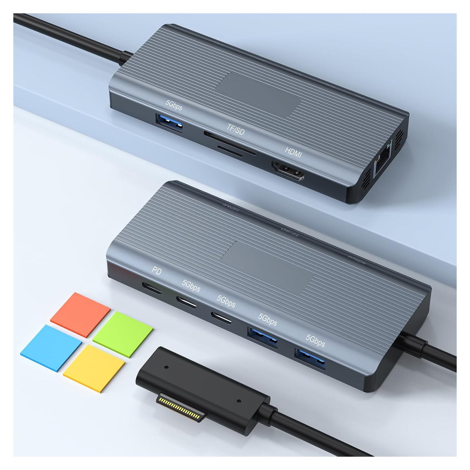 Microsoft Surface Dock 11 en 1 HDMI 4K Hub de Viaje