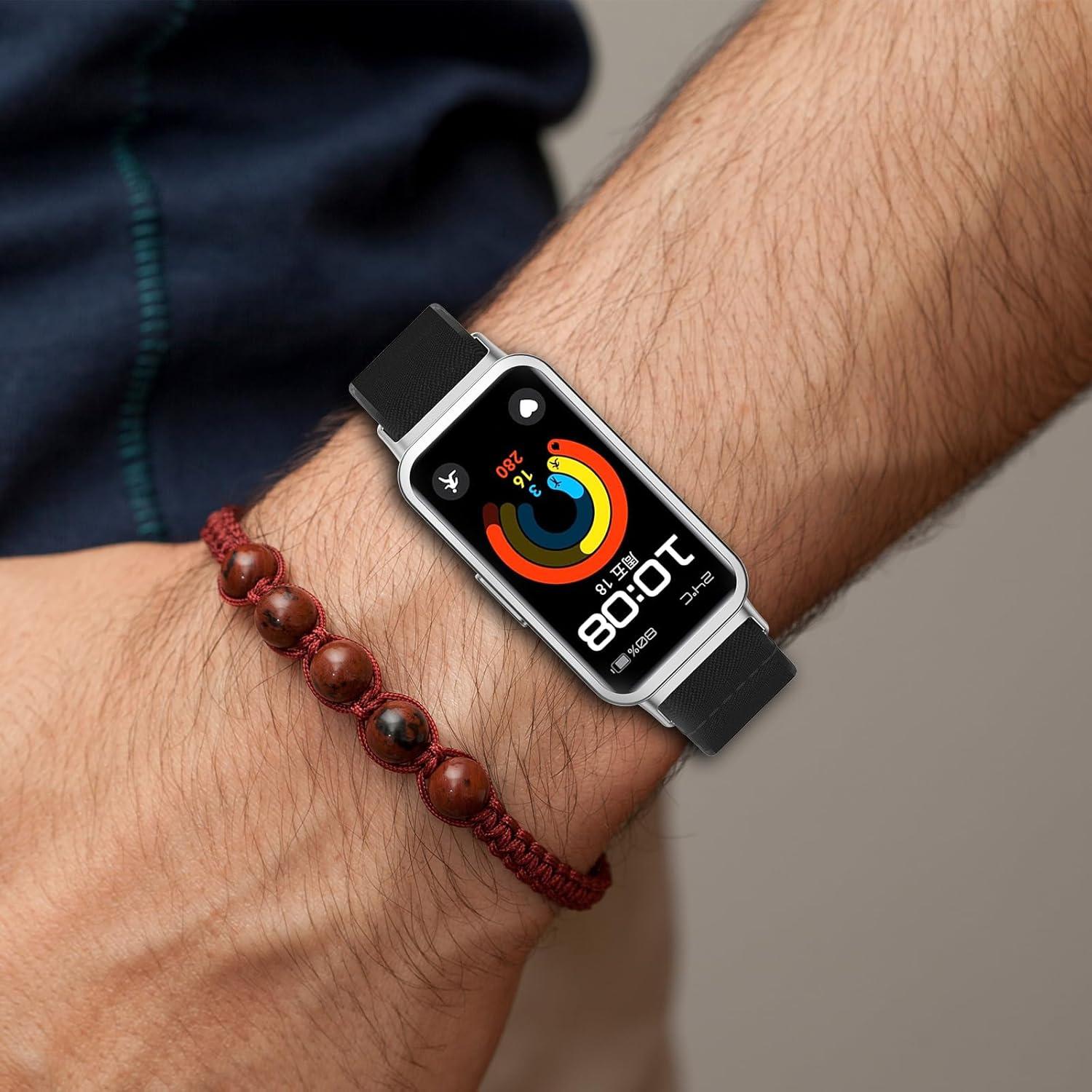 Correa de Reemplazo MOTONG para Huawei Band 10/9/8 - Nylon Elástico