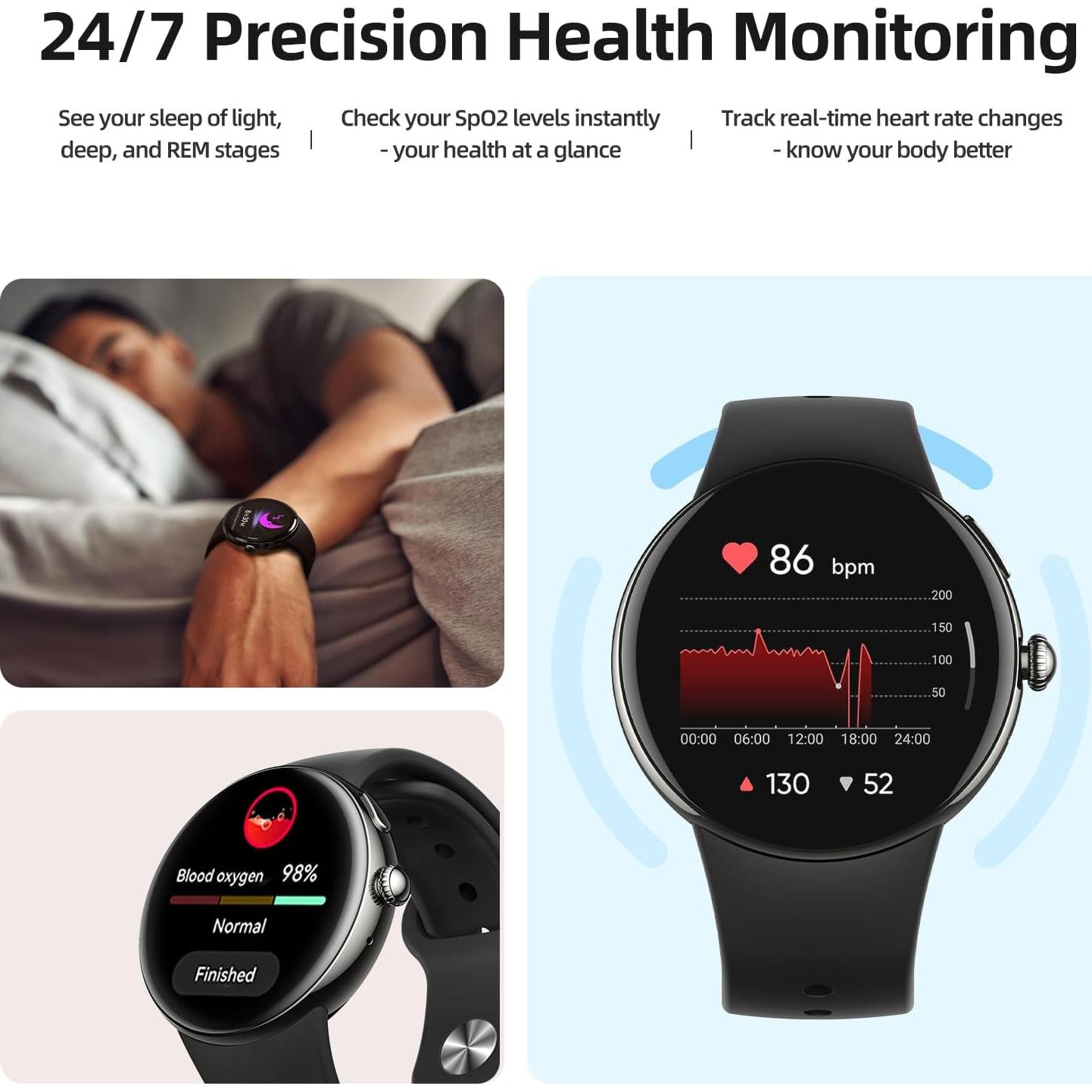 Reloj Inteligente Parsonver LW51 AMOLED 43mm Negro Fitness