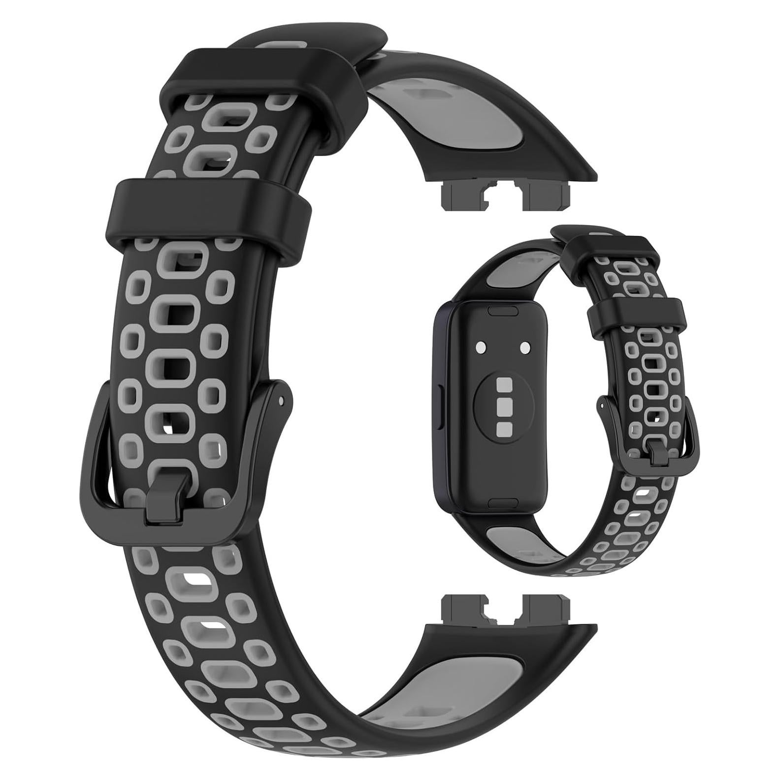 Correa de Reemplazo TPU MOTONG para Huawei Band 10/9/8 - Negro/Gris