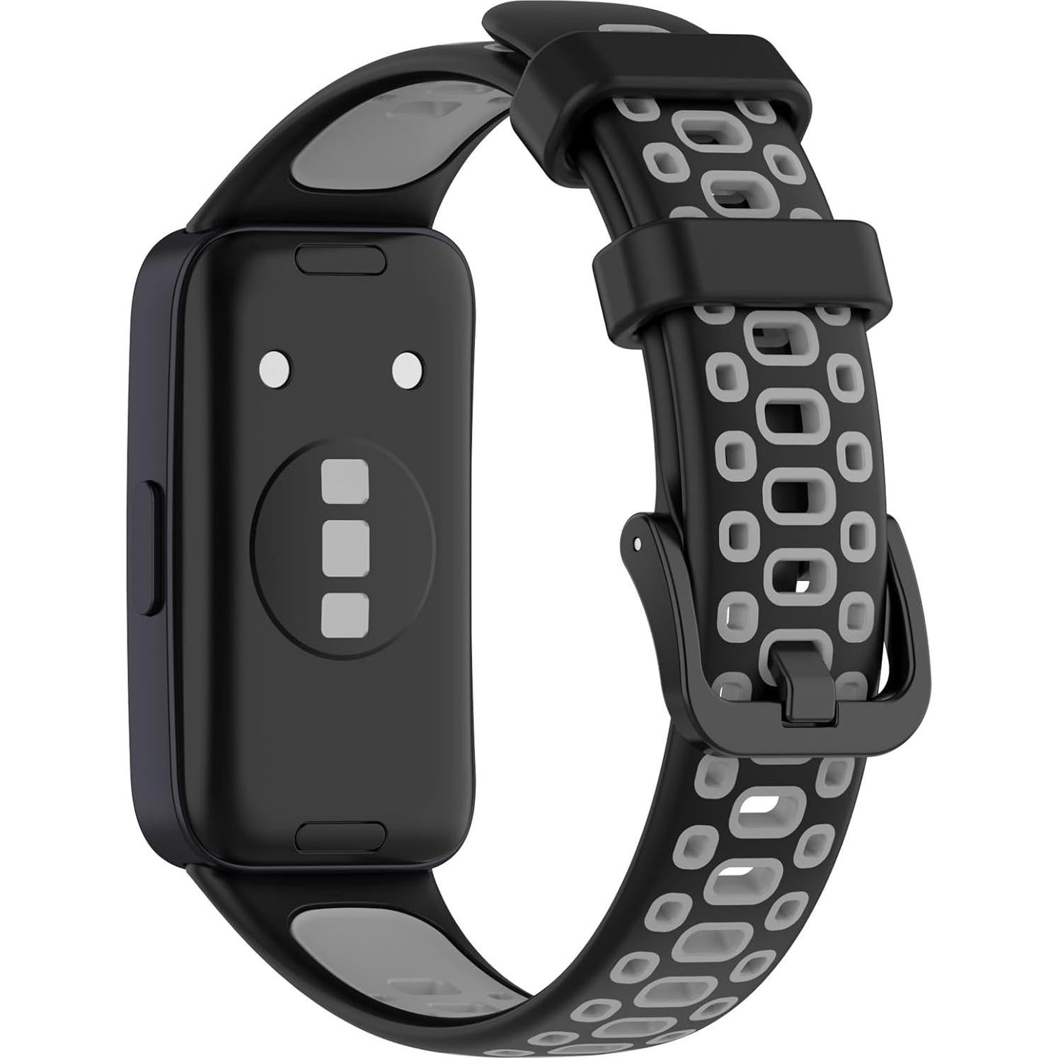 Correa de Reemplazo TPU MOTONG para Huawei Band 10/9/8 - Negro/Gris