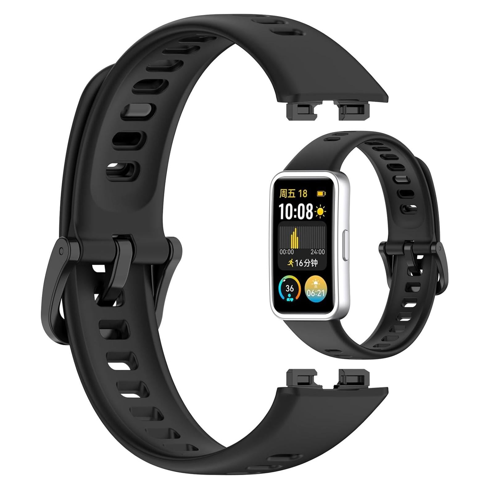Correa de Silicona Disscool para Huawei Band 10/9/8 - Negro