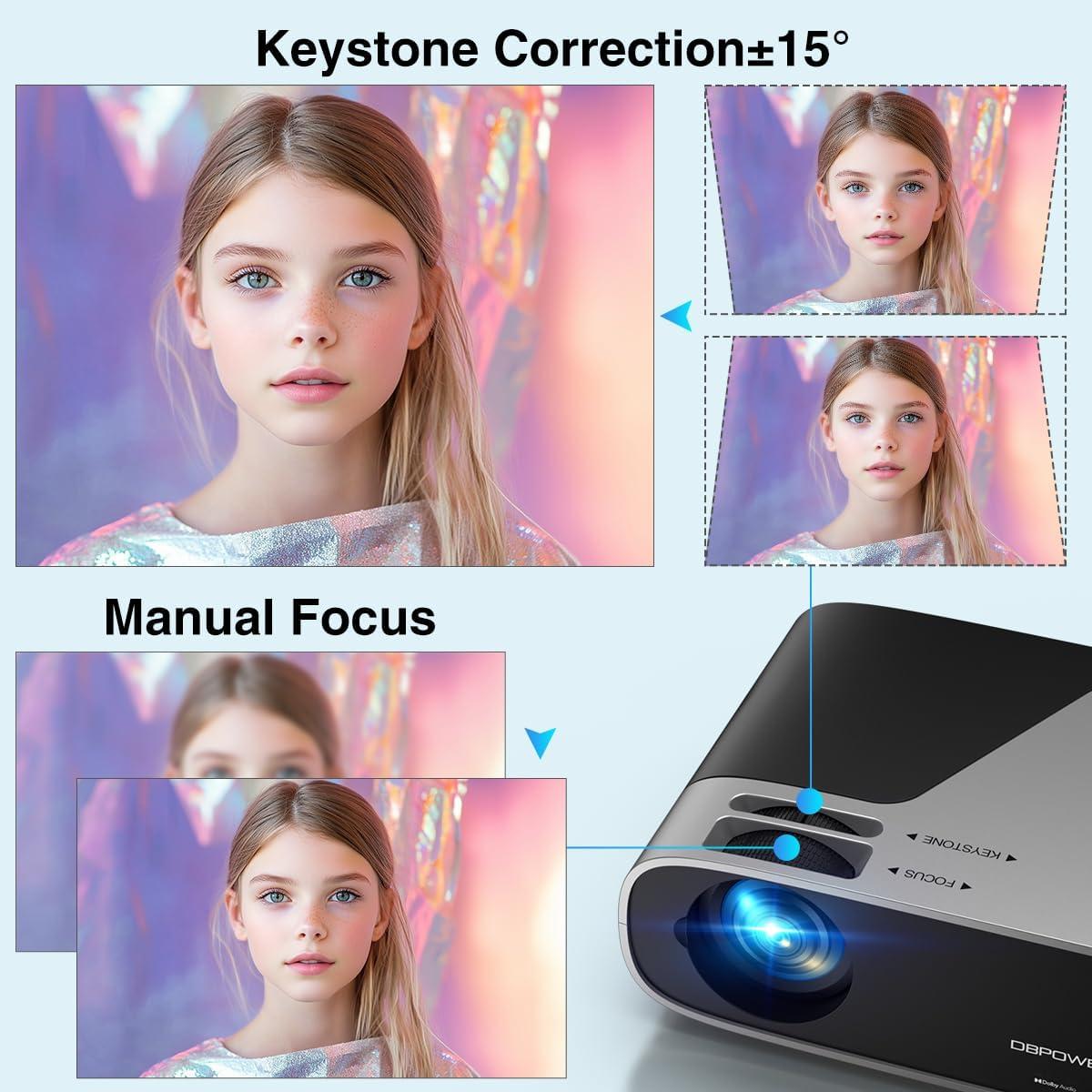 Proyector Inteligente DBPOWER 1080P WiFi Bluetooth 5.2 300 ANSI