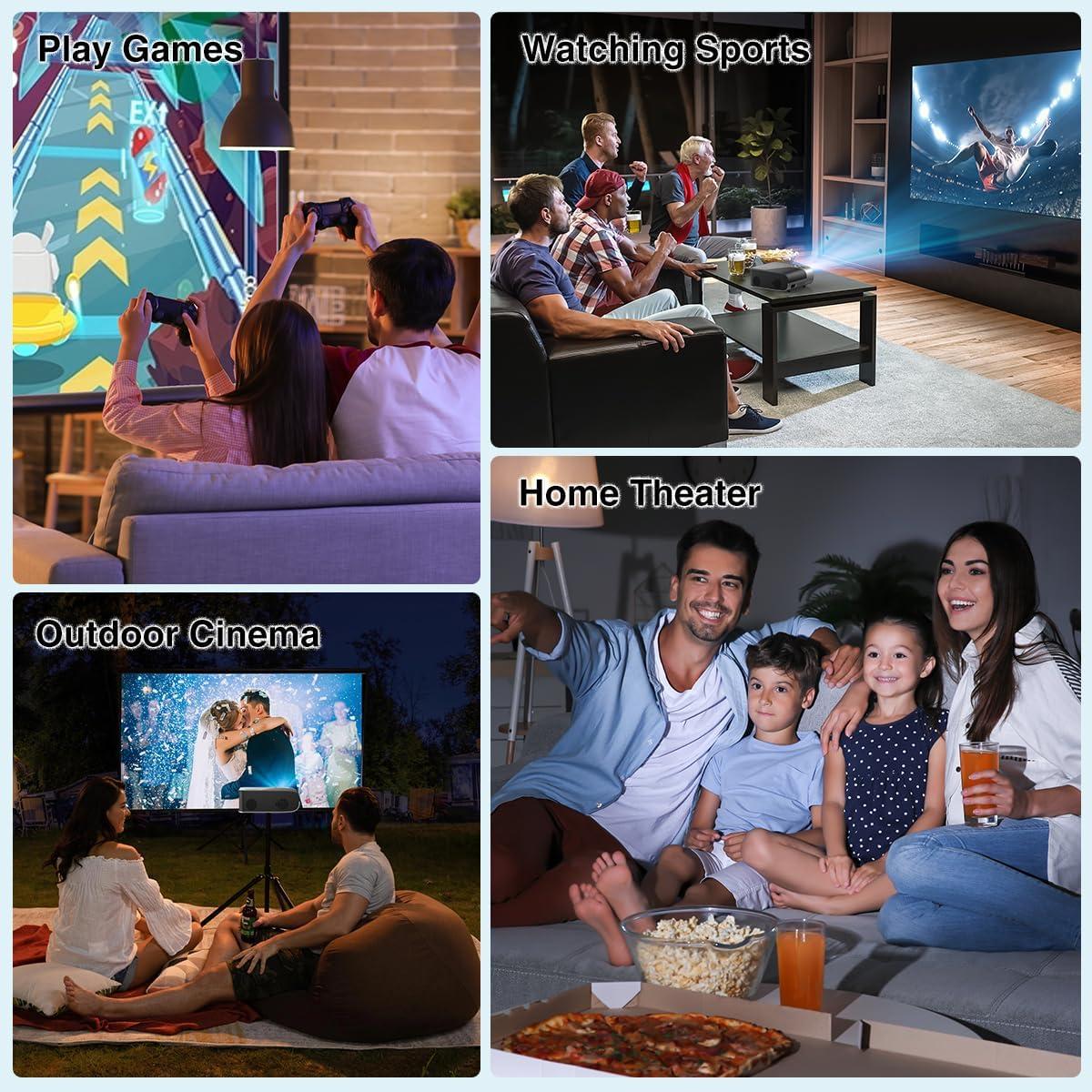 Proyector Inteligente DBPOWER 1080P WiFi Bluetooth 5.2 300 ANSI