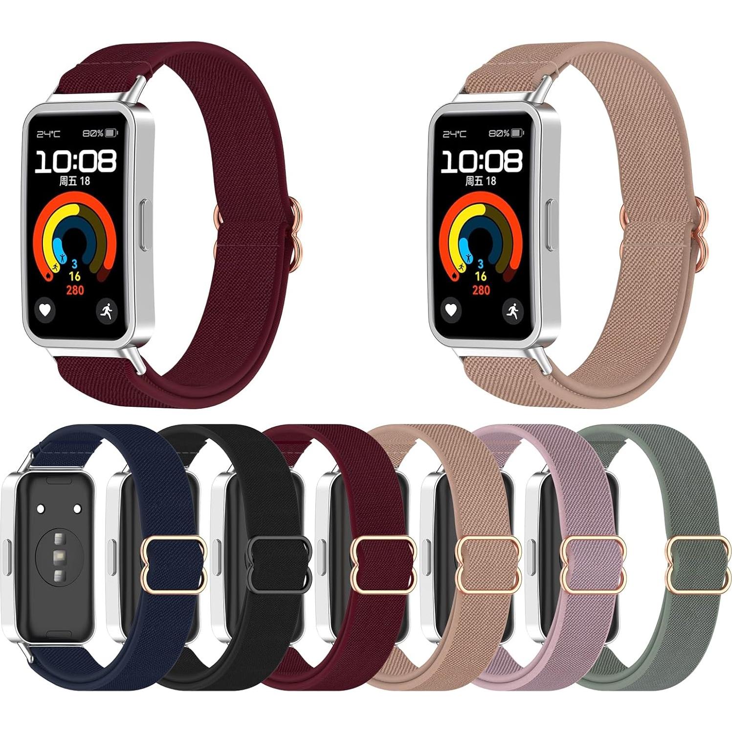 Correa de Reemplazo LOKEKE para Huawei Band 10/9/8 - Nylon Negro