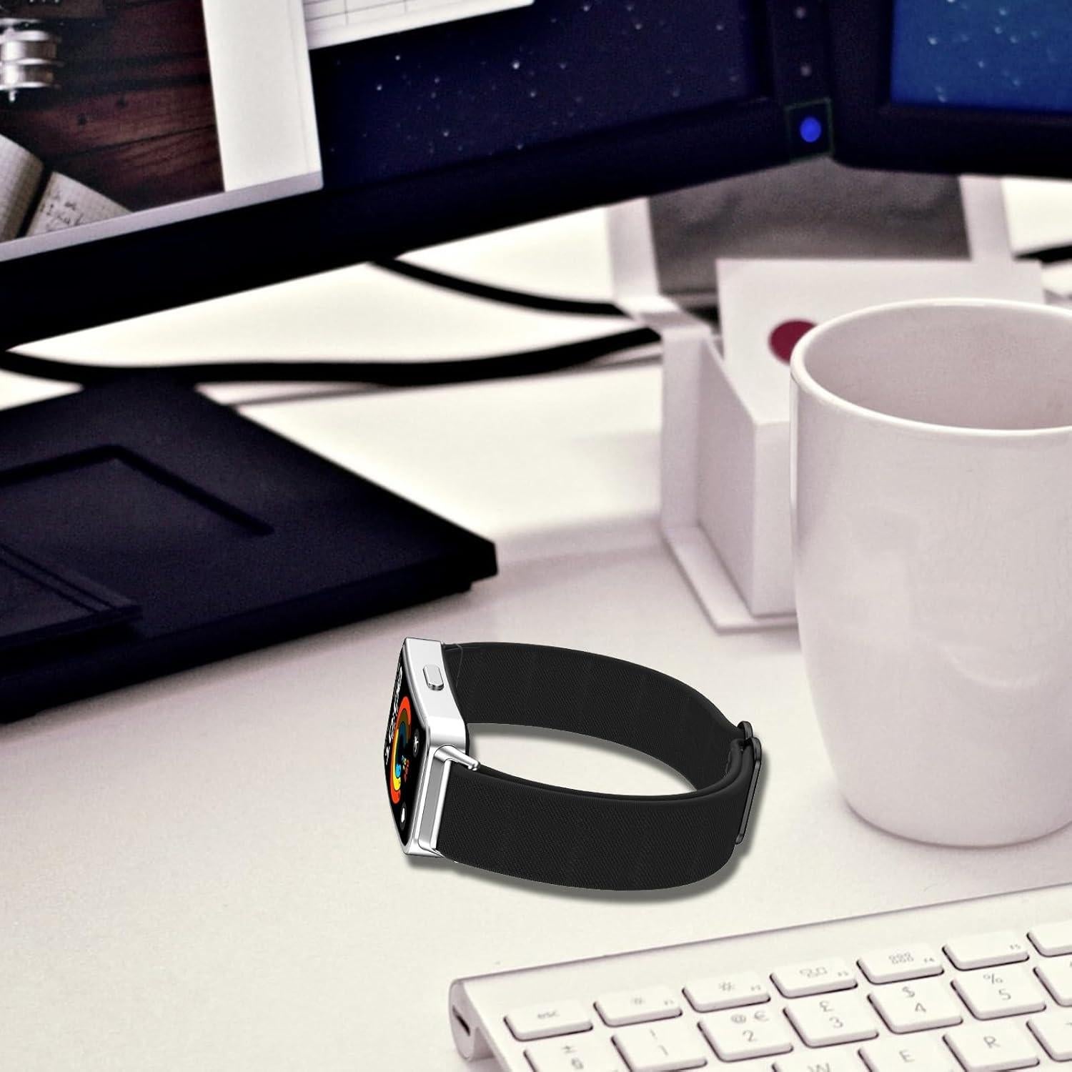 Correa de Reemplazo LOKEKE para Huawei Band 10/9/8 - Nylon Negro