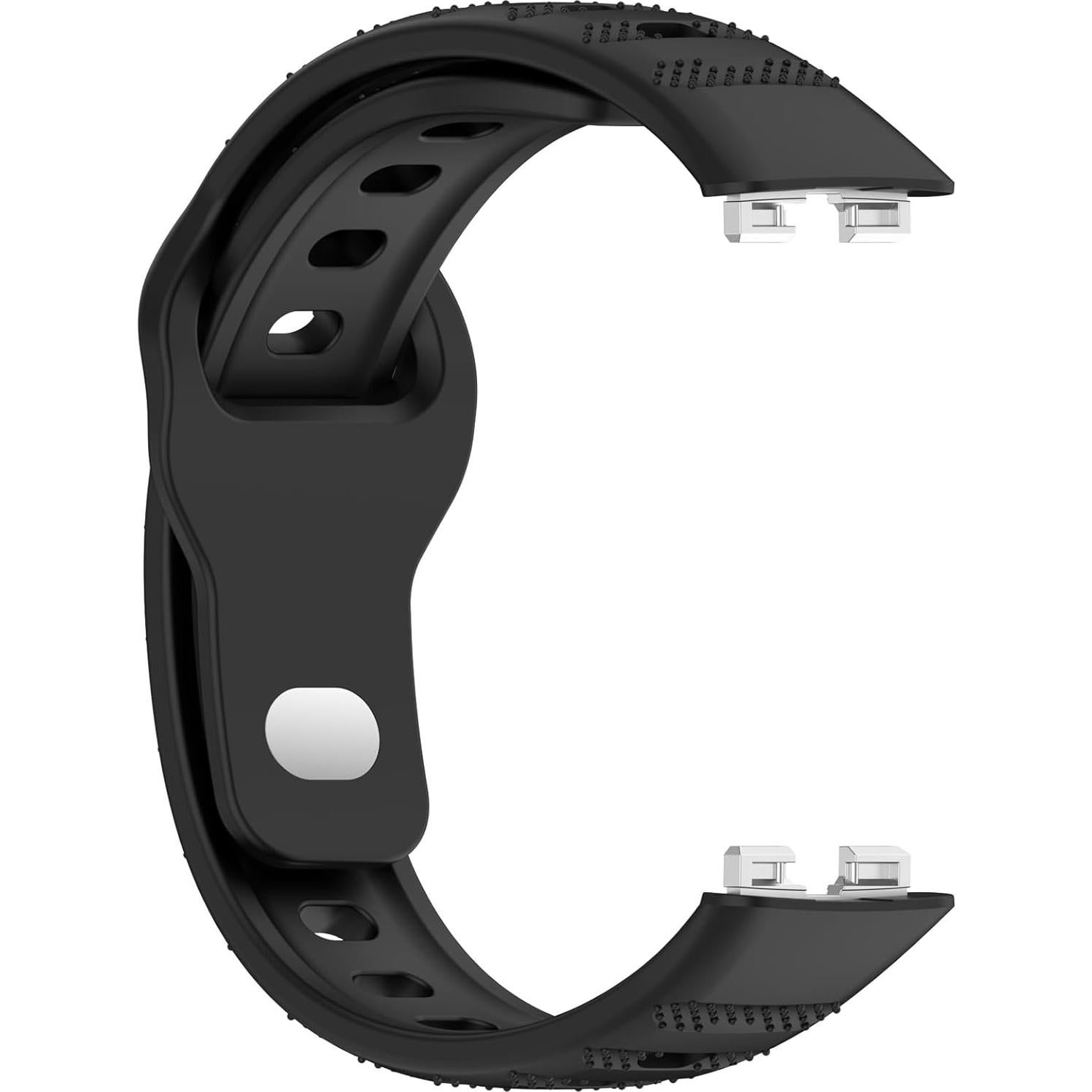 Correa de Reemplazo LOKEKE para Huawei Band 10/9/8 - Silicona Negra