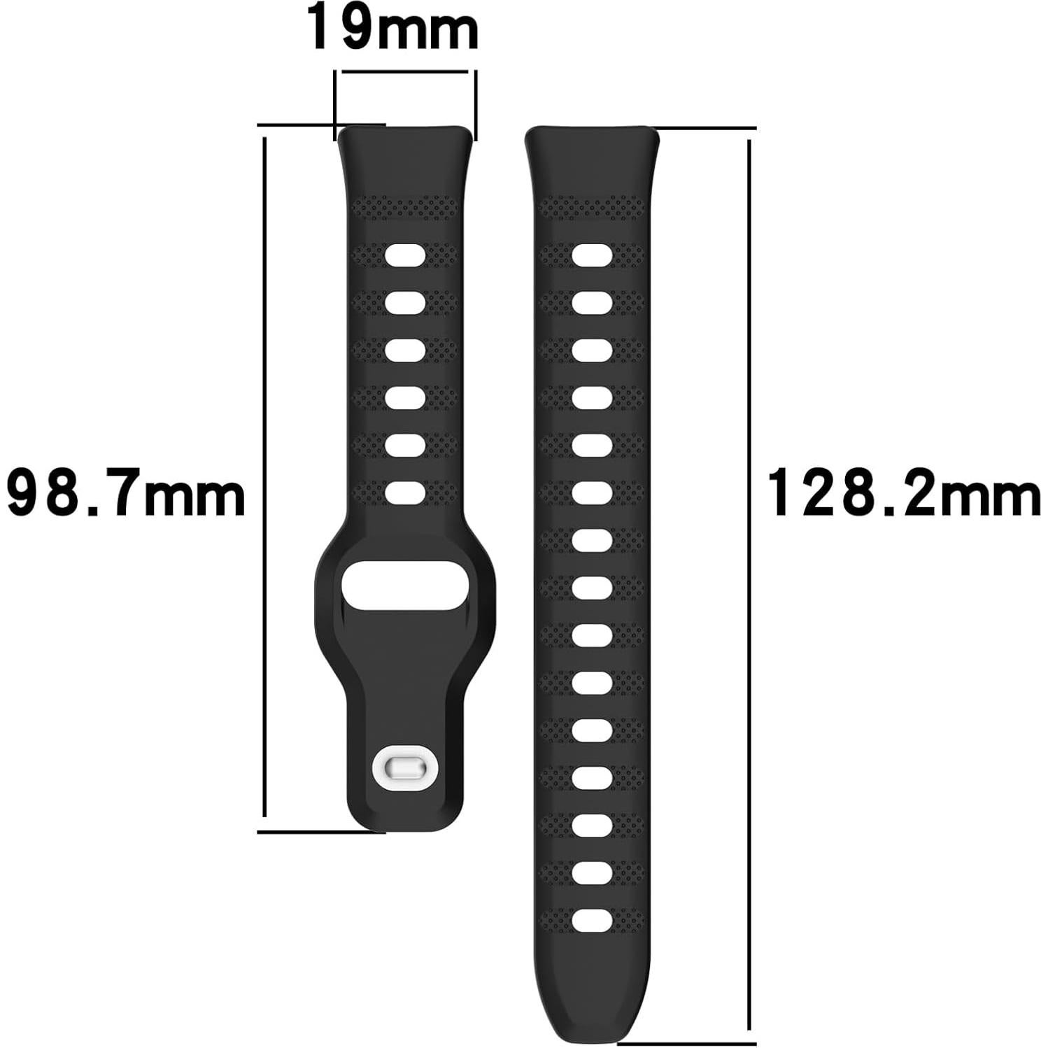 Correa de Reemplazo LOKEKE para Huawei Band 10/9/8 - Silicona Negra