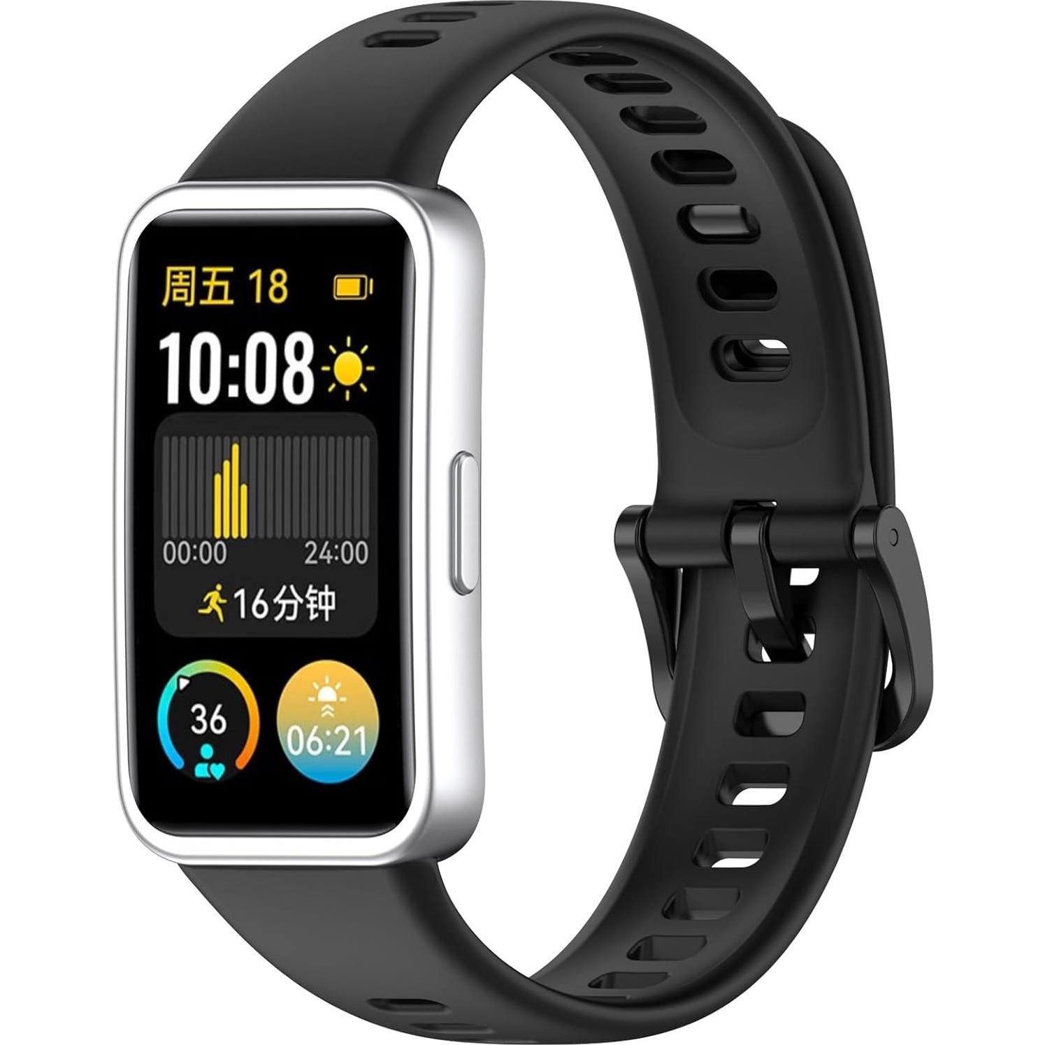 Correa de Silicona AWADUO para Huawei Band 10/9/8 NFC - Negro