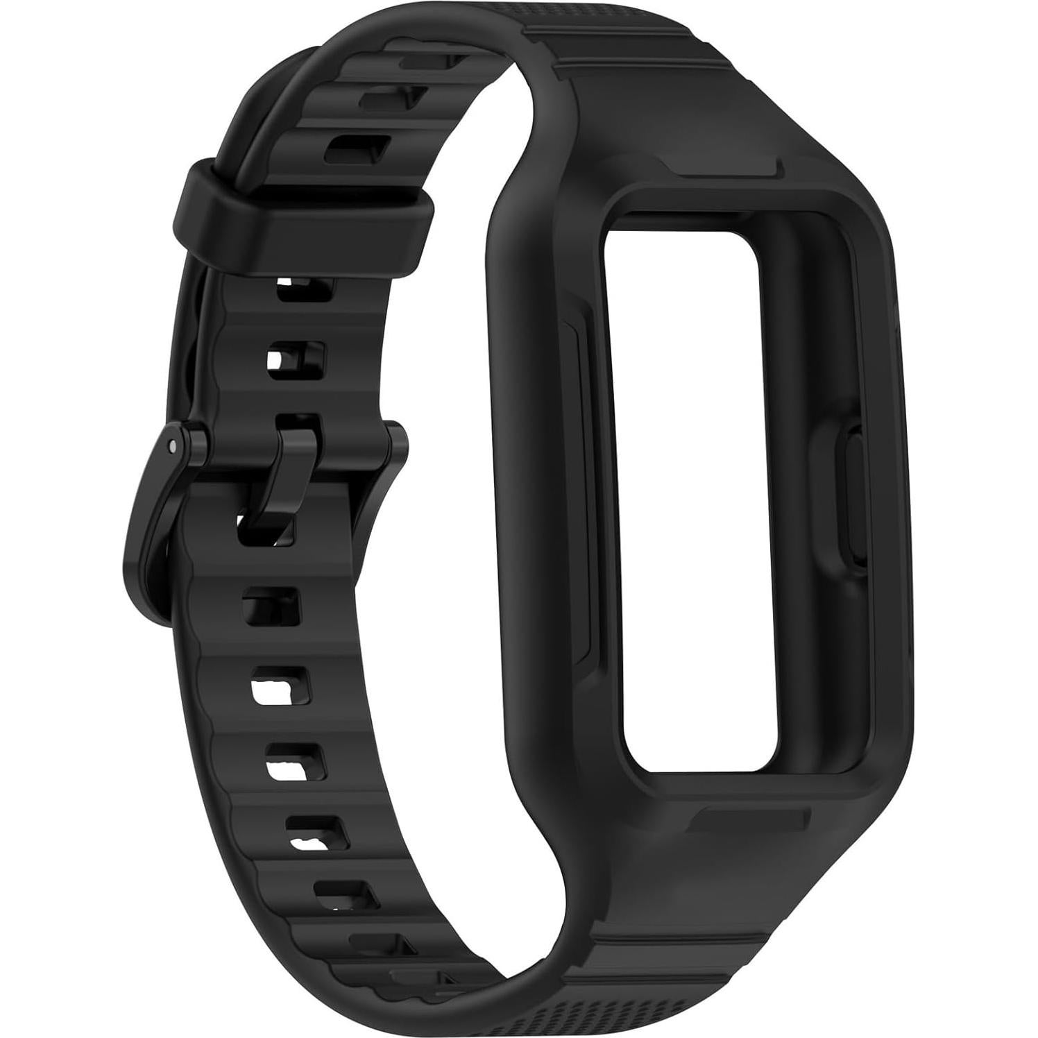 Correa de Reemplazo LOKEKE para Huawei Band 10/9/8/7 - TPE Negro